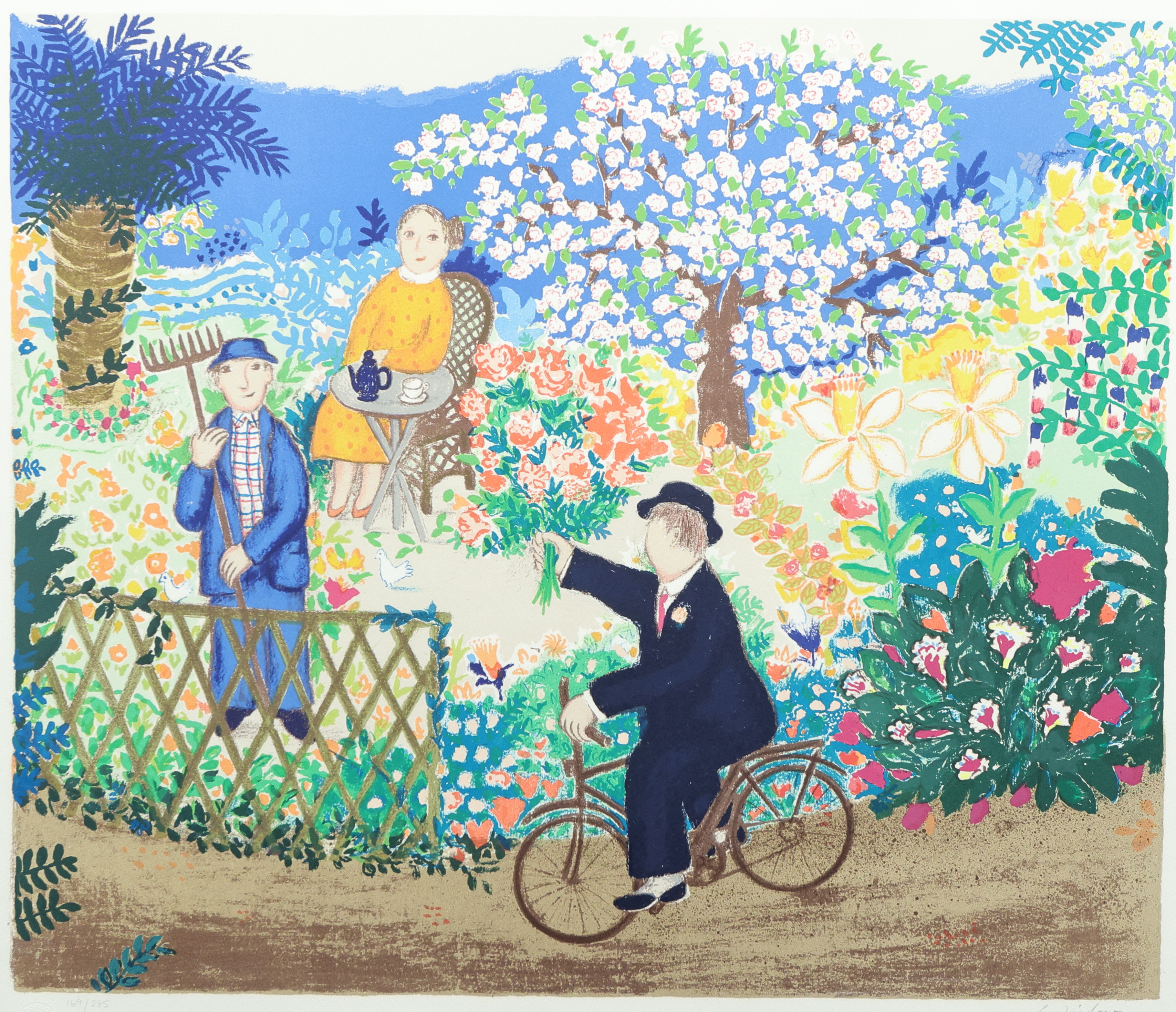 LENNART JIRLOW. litografi, "Vår i Provence", signerad och numrerad 169/285.