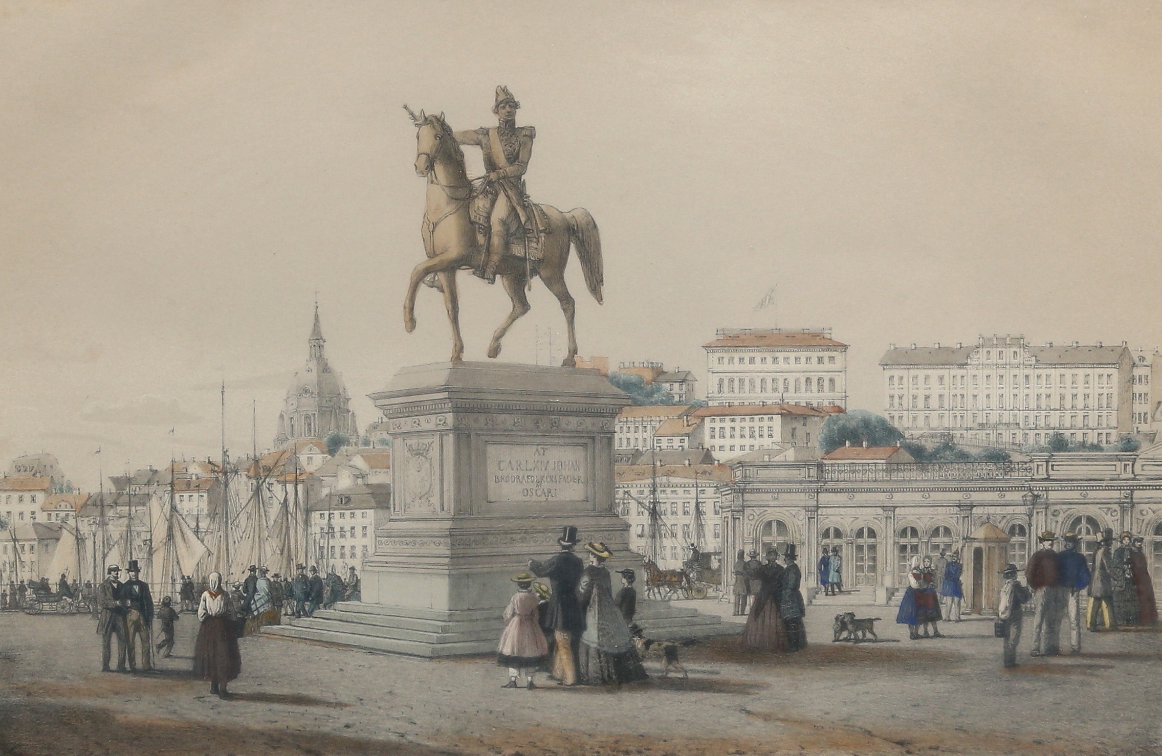 FERDINAND RICHARDT. EFTER. grafiskt blad, Albert Bonnier Förlag. Stockholm, Carl Johans Torg.