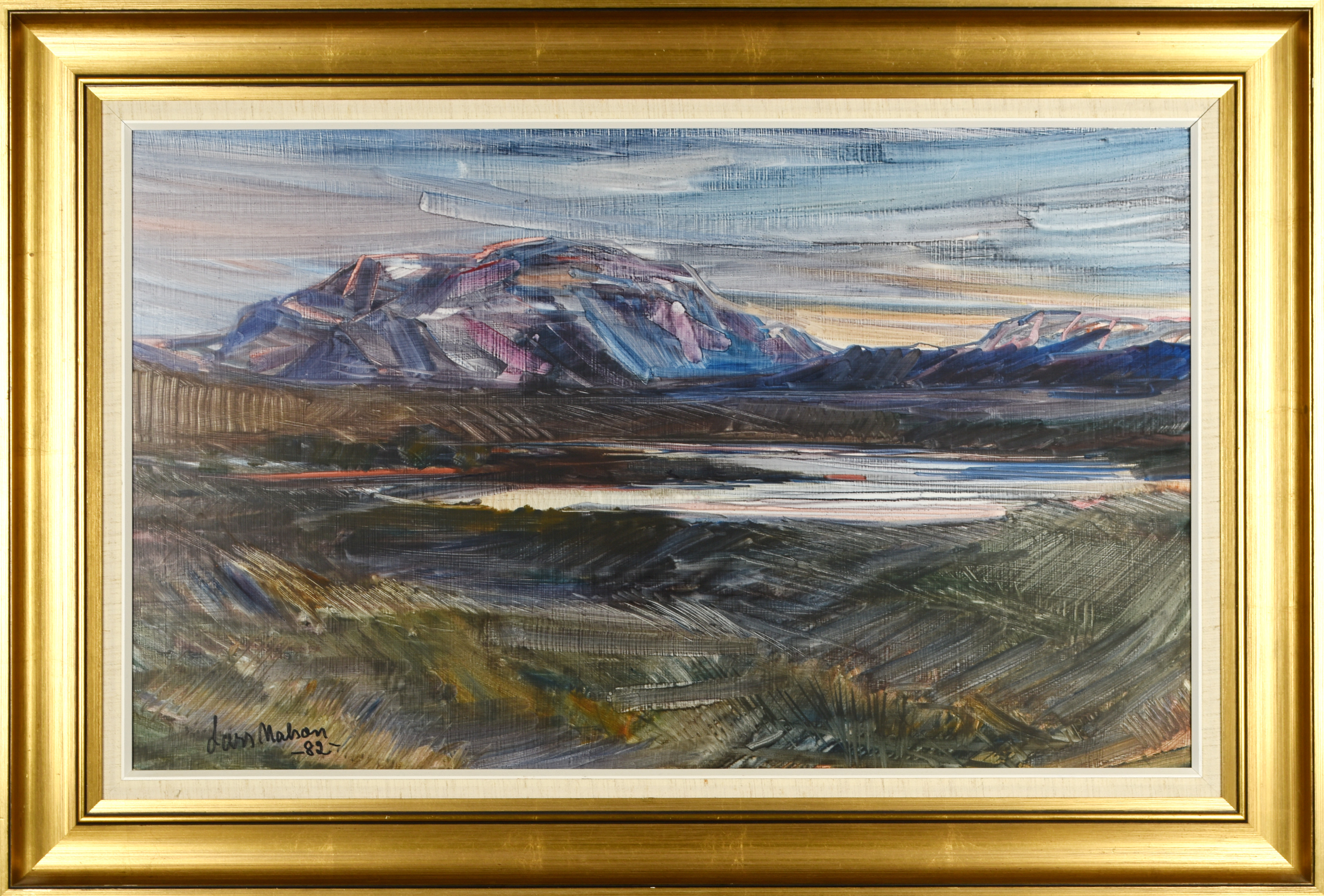 LARS MATSON. Olja på pannå, "Efter regnet", Signerad.