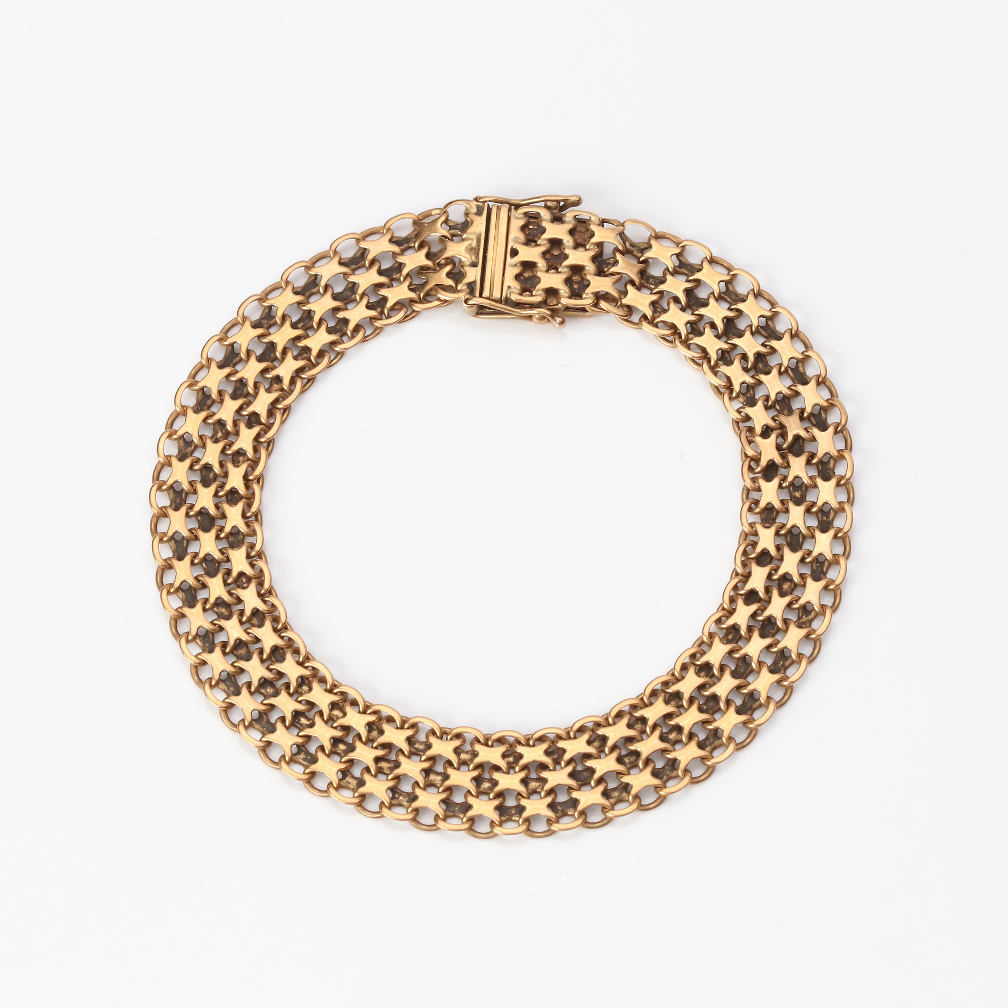 ARMBAND, X-LÄNK. 18k guld, vikt ca 20,2 gram.