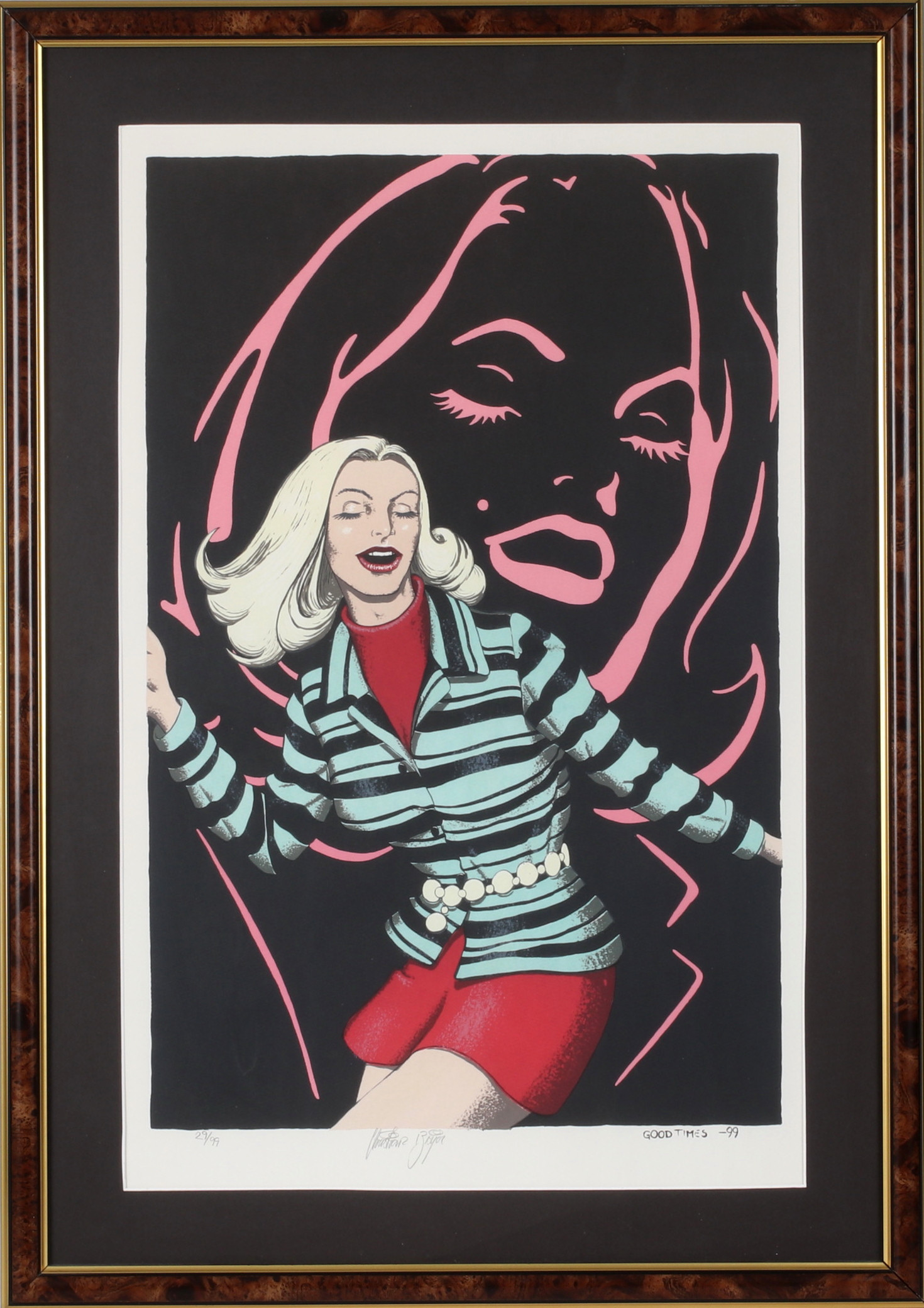 CHRISTIAN BEIJER. "Good times", seriegrafi, signerad och daterad -99.