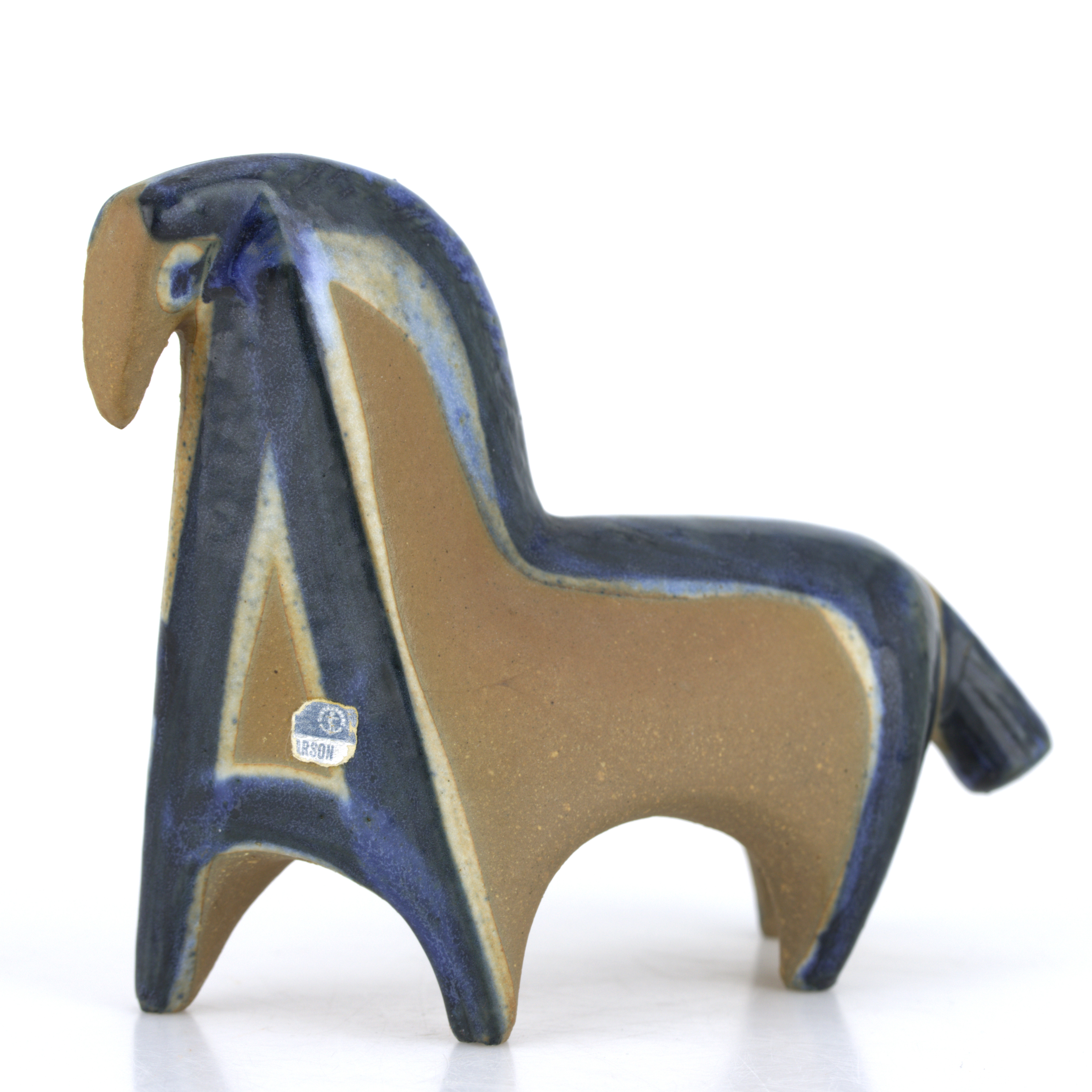 LISA LARSON. Figurin, "Häst" ur serien Lilla Zoo, etikettmärkt, stengods, Gustavsberg.