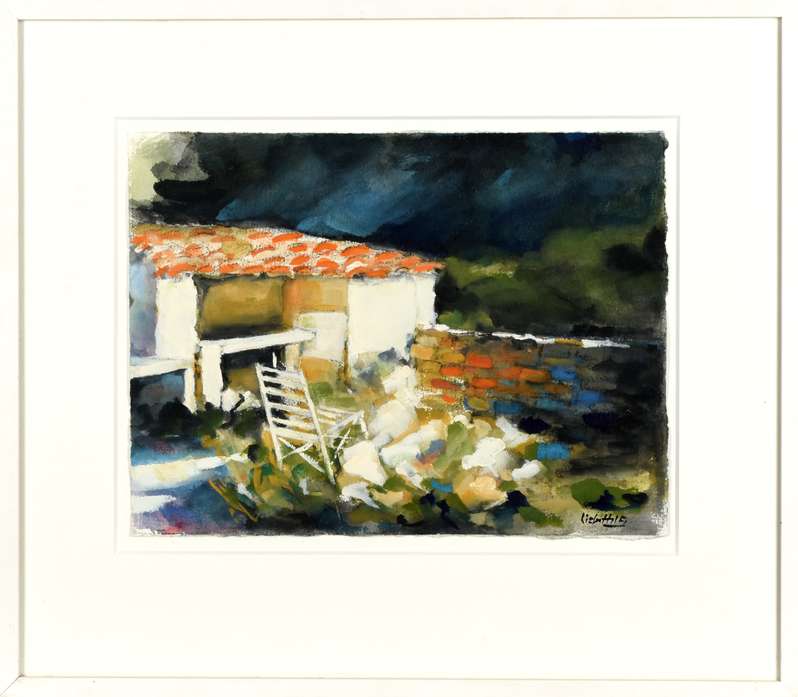 LISBETH LINDQVIST FORSBERG. Gouache på papper, signerad.
