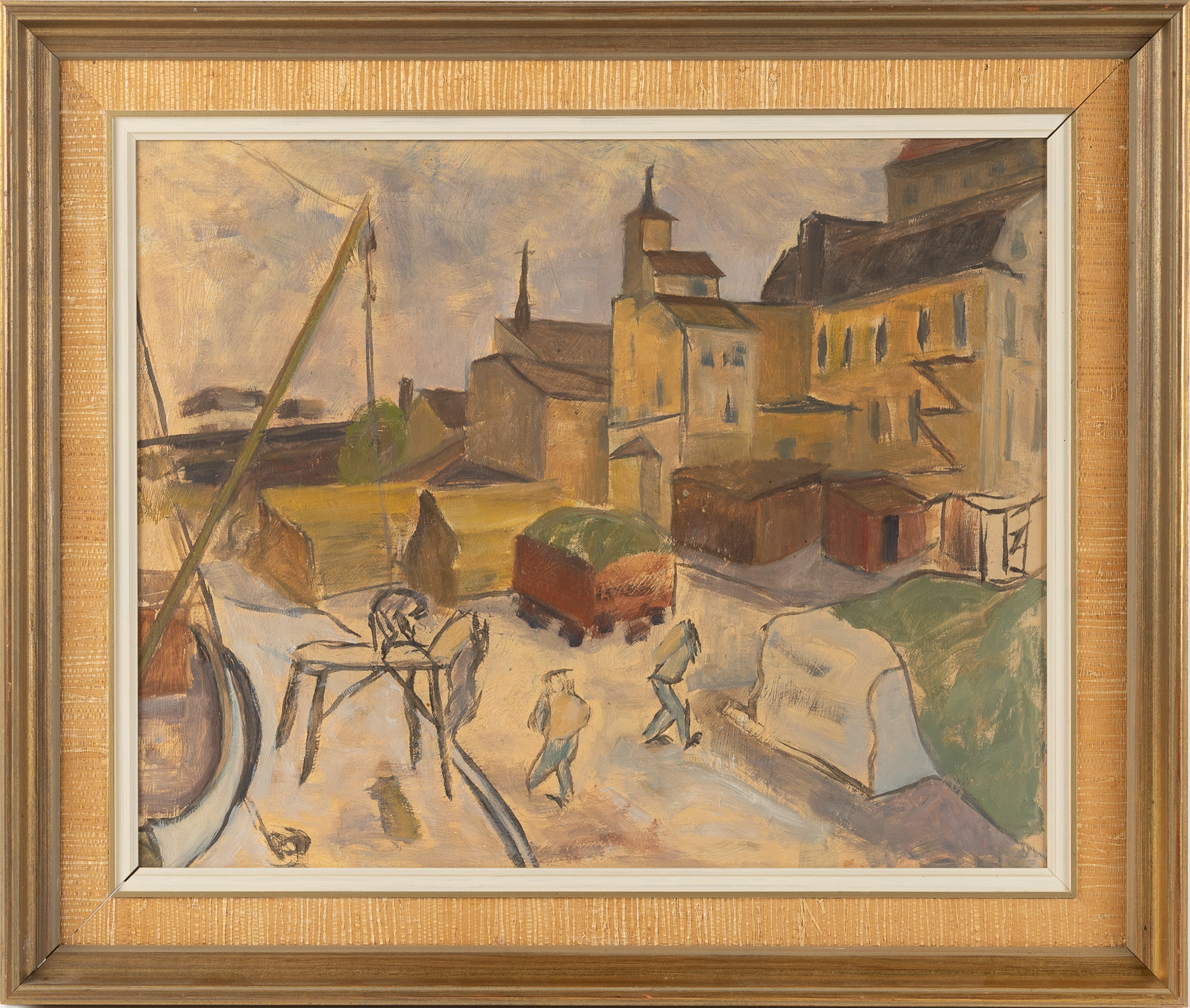 WALDEMAR GRÖNDAHL (1891-1957). Stadsmotiv, olja på duk, signerad.