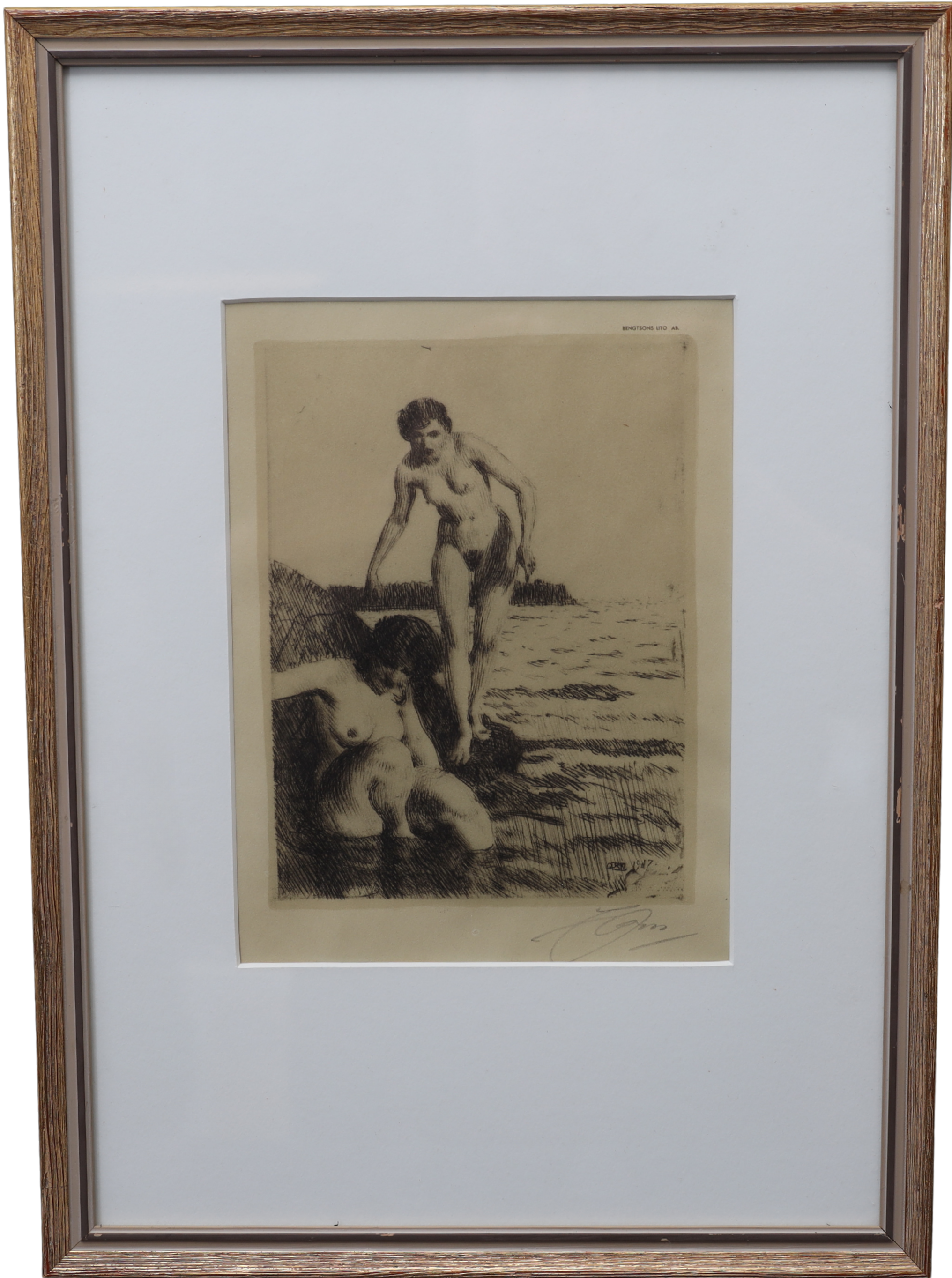 ANDERS ZORN. Litografi efter, "På Hemsö" bengtssons lito.