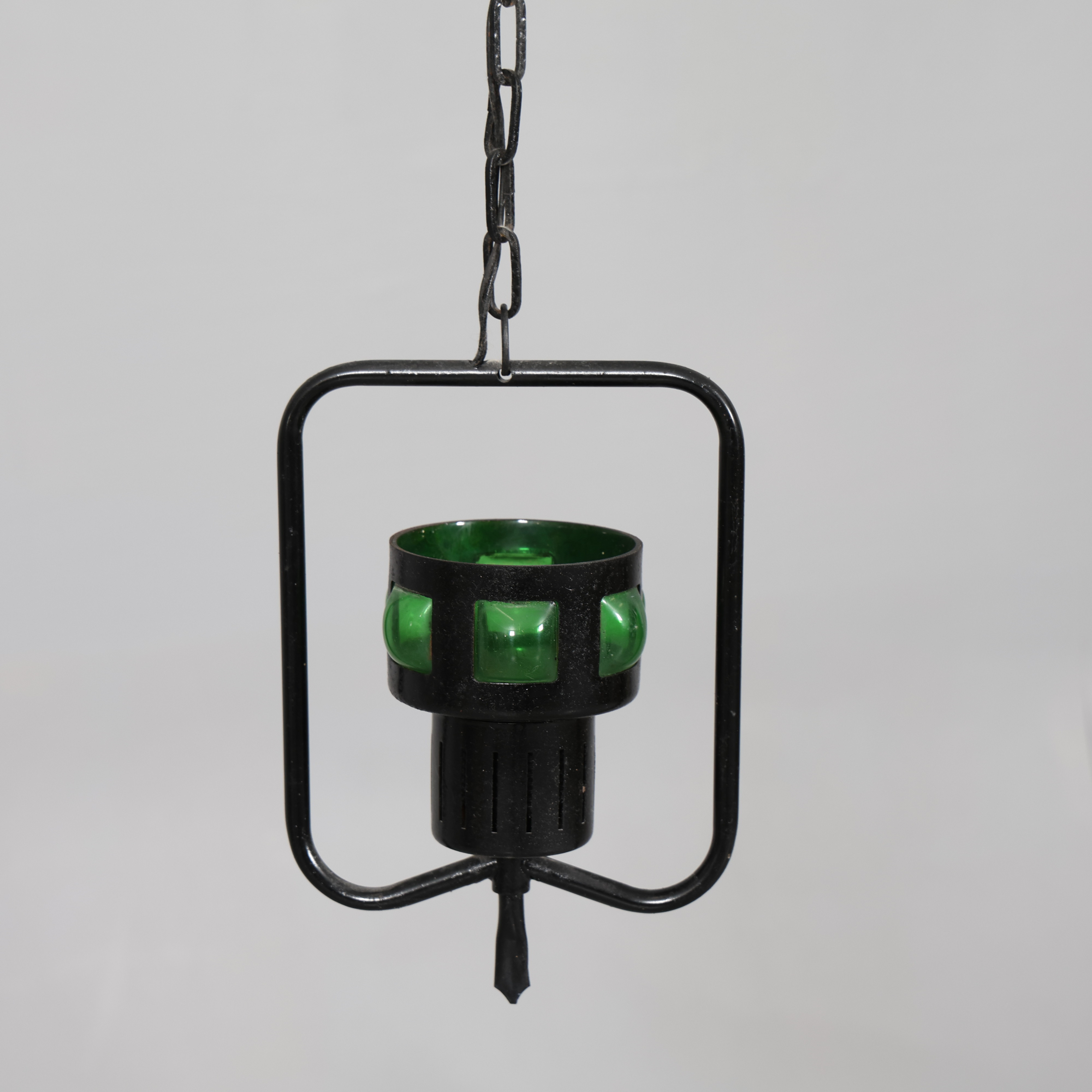 TAKLAMPA, glas/metall.