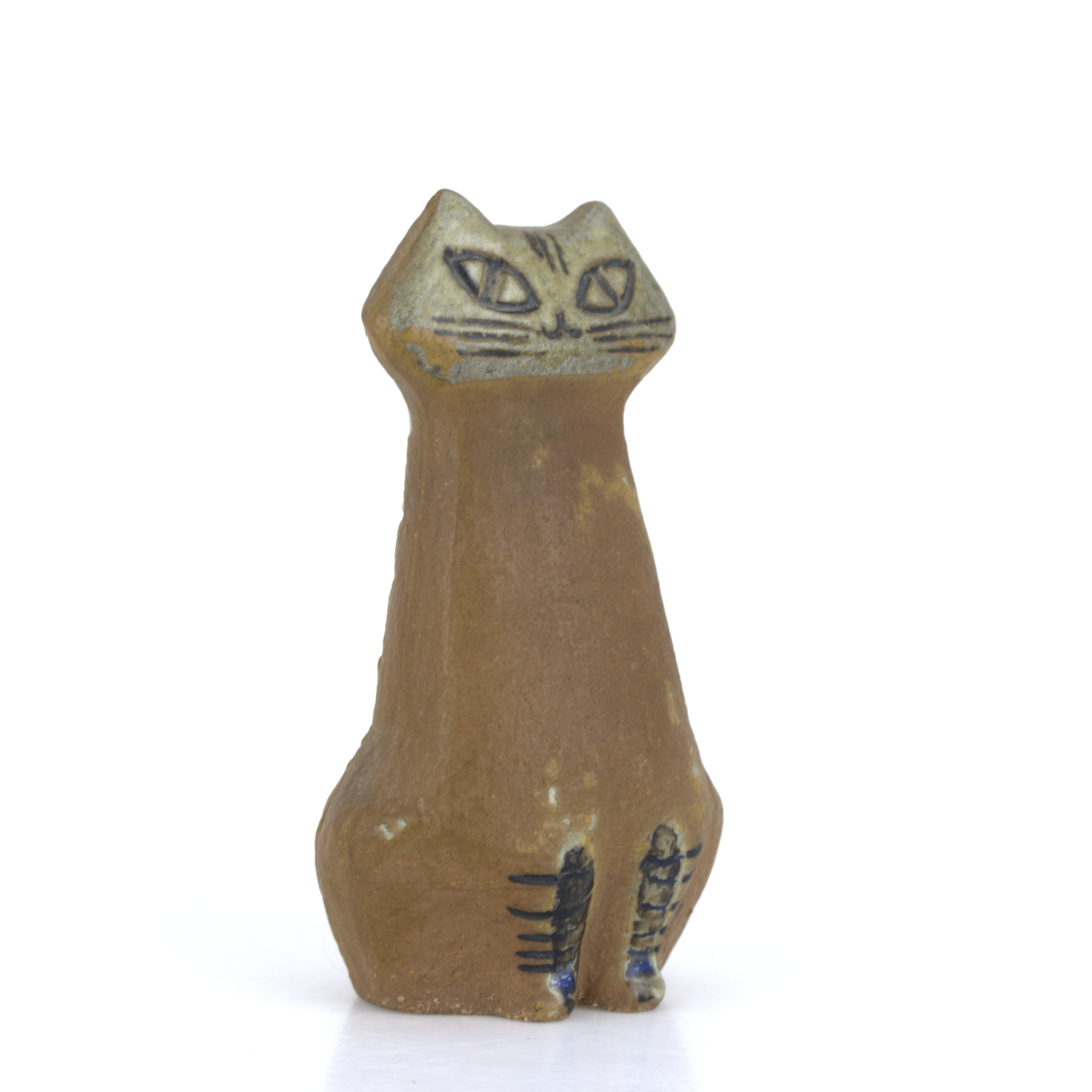 LISA LARSON. Figurin, "Katt", ur serien "Lilla Zoo", stengods, formgiven 1955, Gustavsberg.