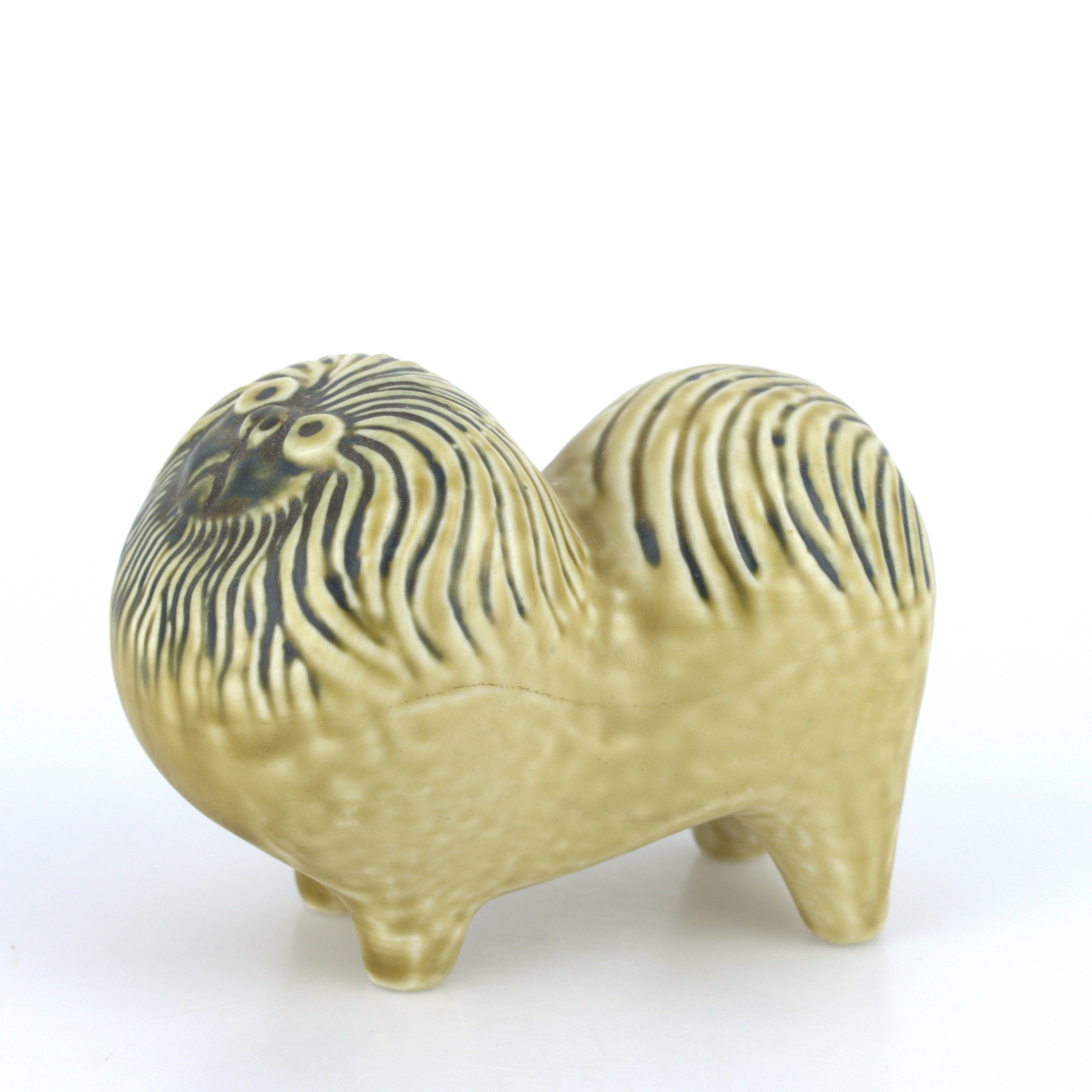 LISA LARSON. Figurin, "Pekingese" ur serien Kennel, stengods, Gustavsberg.