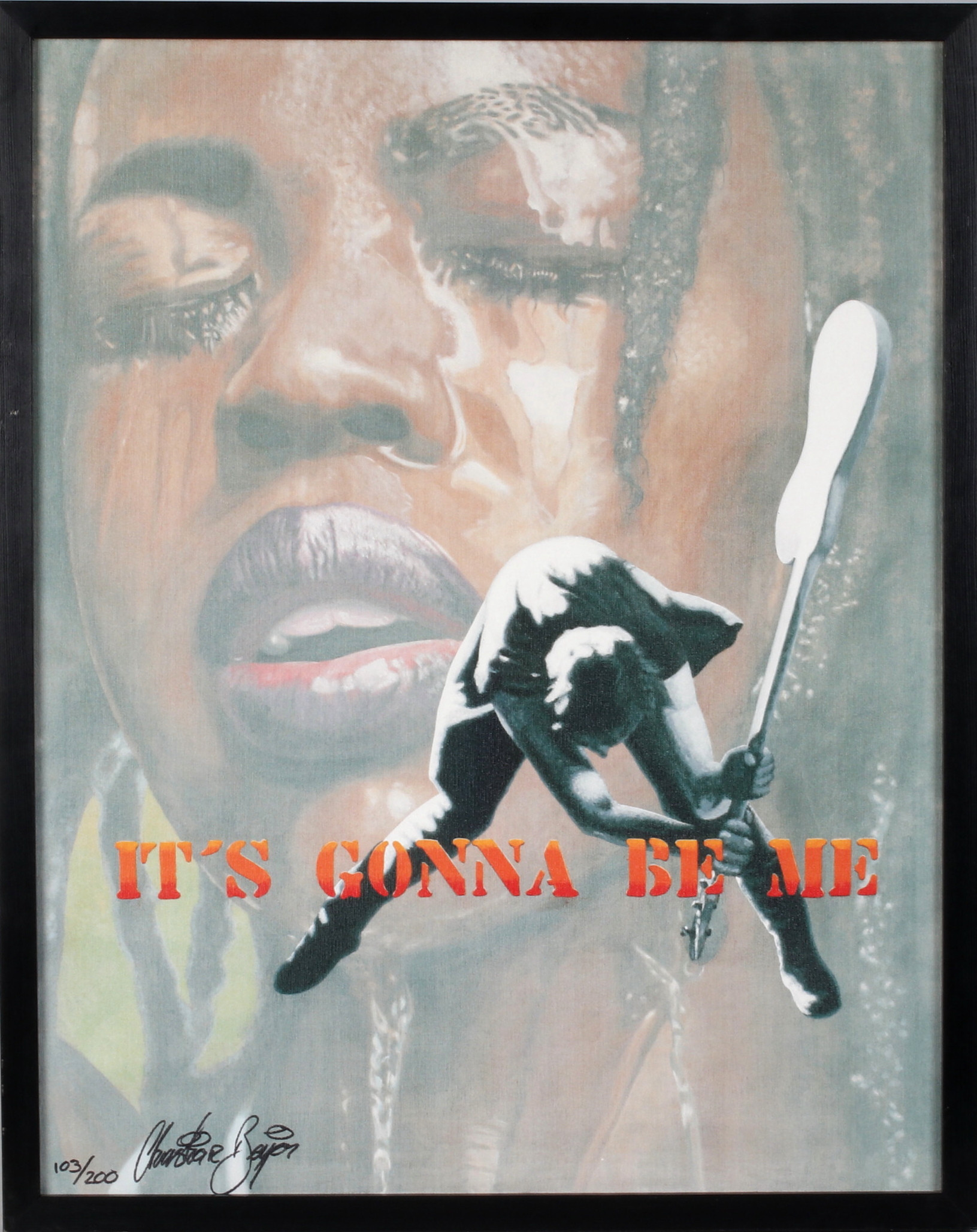 CHRISTIAN BEIJER. It's gonna be me", serigrafi på canvas, signerad och numrerad 103/200.