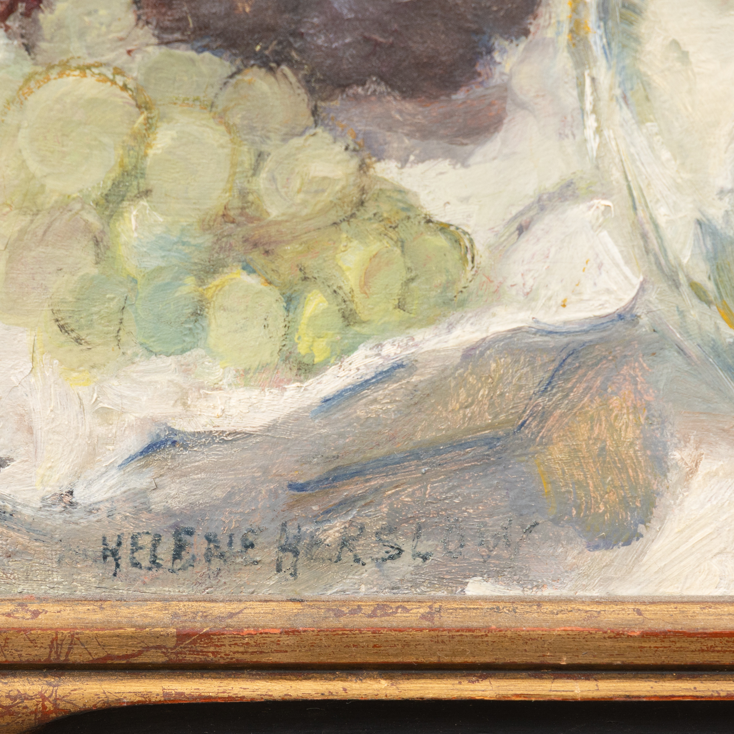 HELENE HERSLOW (1875-1944). Stilleben, olja på duk, signerad.