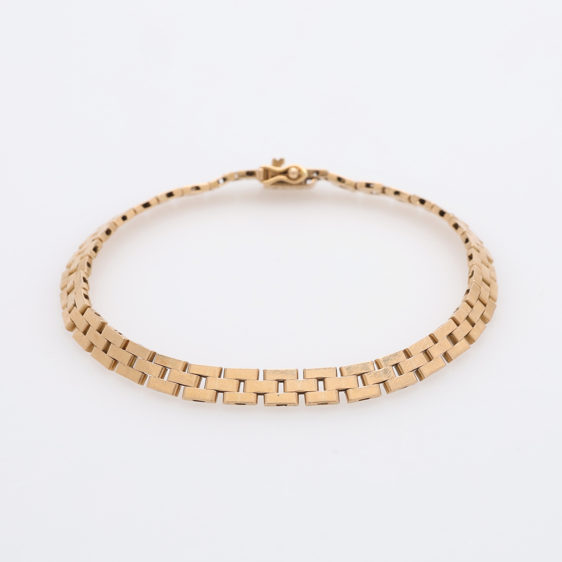ARMBAND, KORRIDORLÄNK, 18K GULD, VIKT CA 12,5 GRAM.