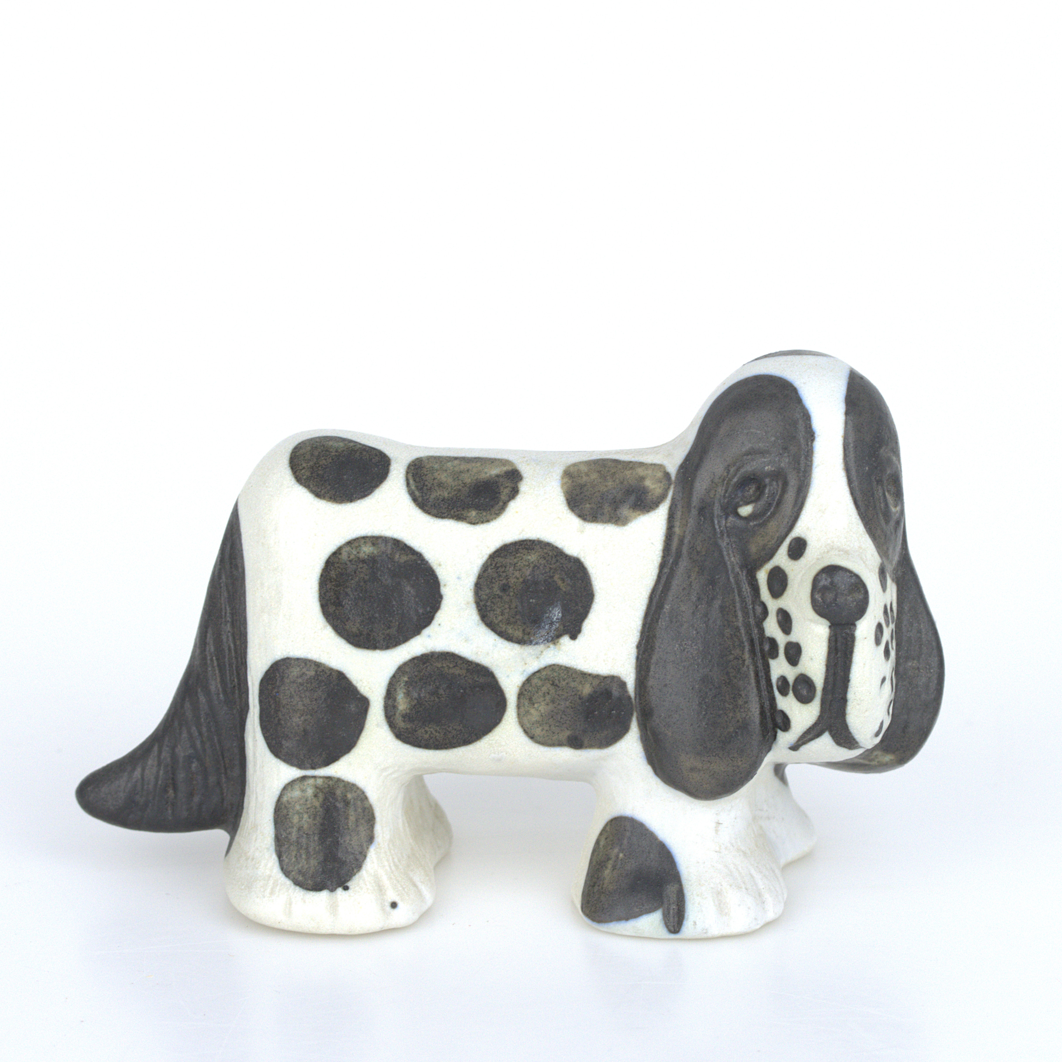 LISA LARSON. Figurin, "Fläckig Spaniel", stengods, ur serien Kennel, formgiven 1972, stämplad, Gustavsberg.