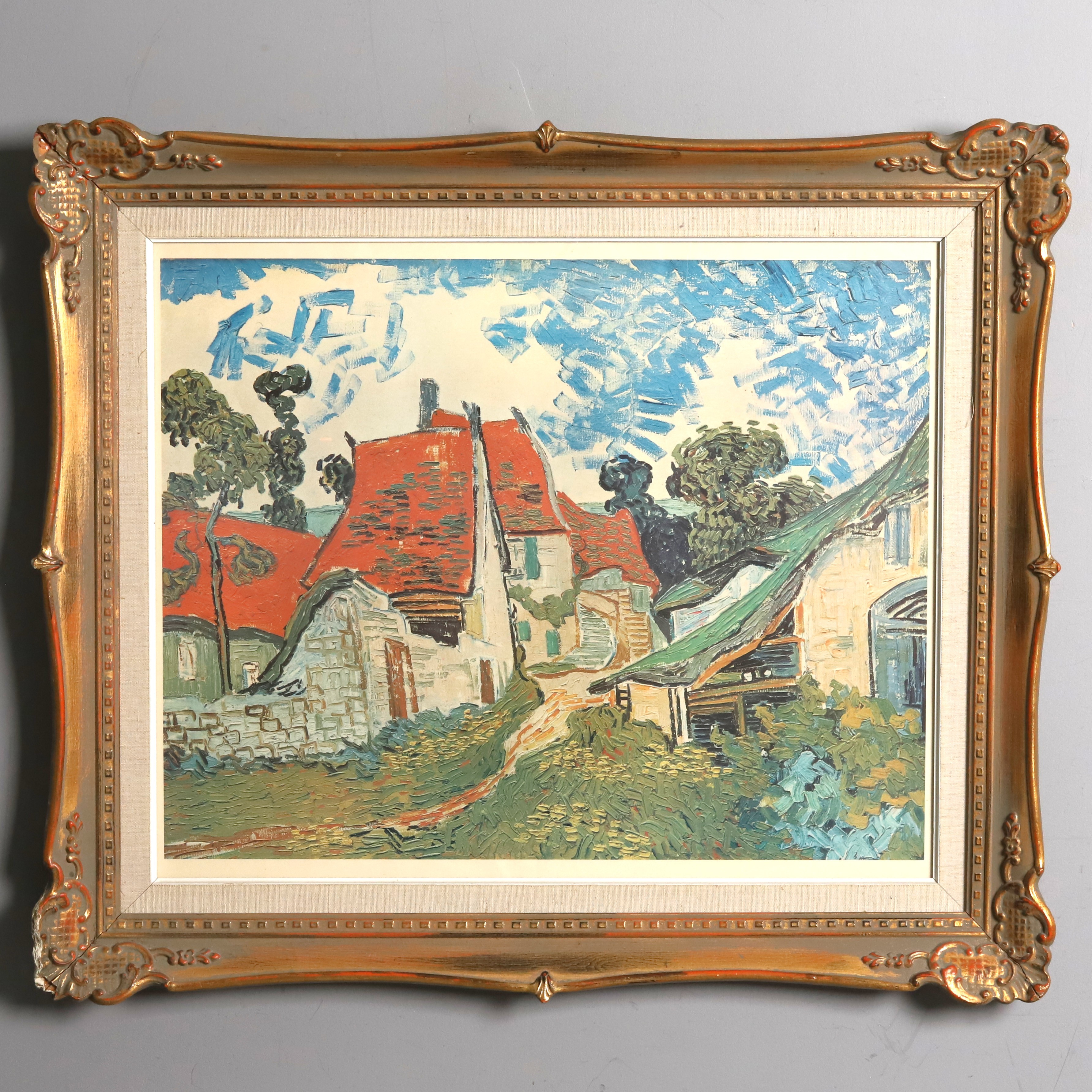 VINCENT VAN GOGH. EFTER. Punktrastertryck. "Rue d'Auvers-sur-Oise".