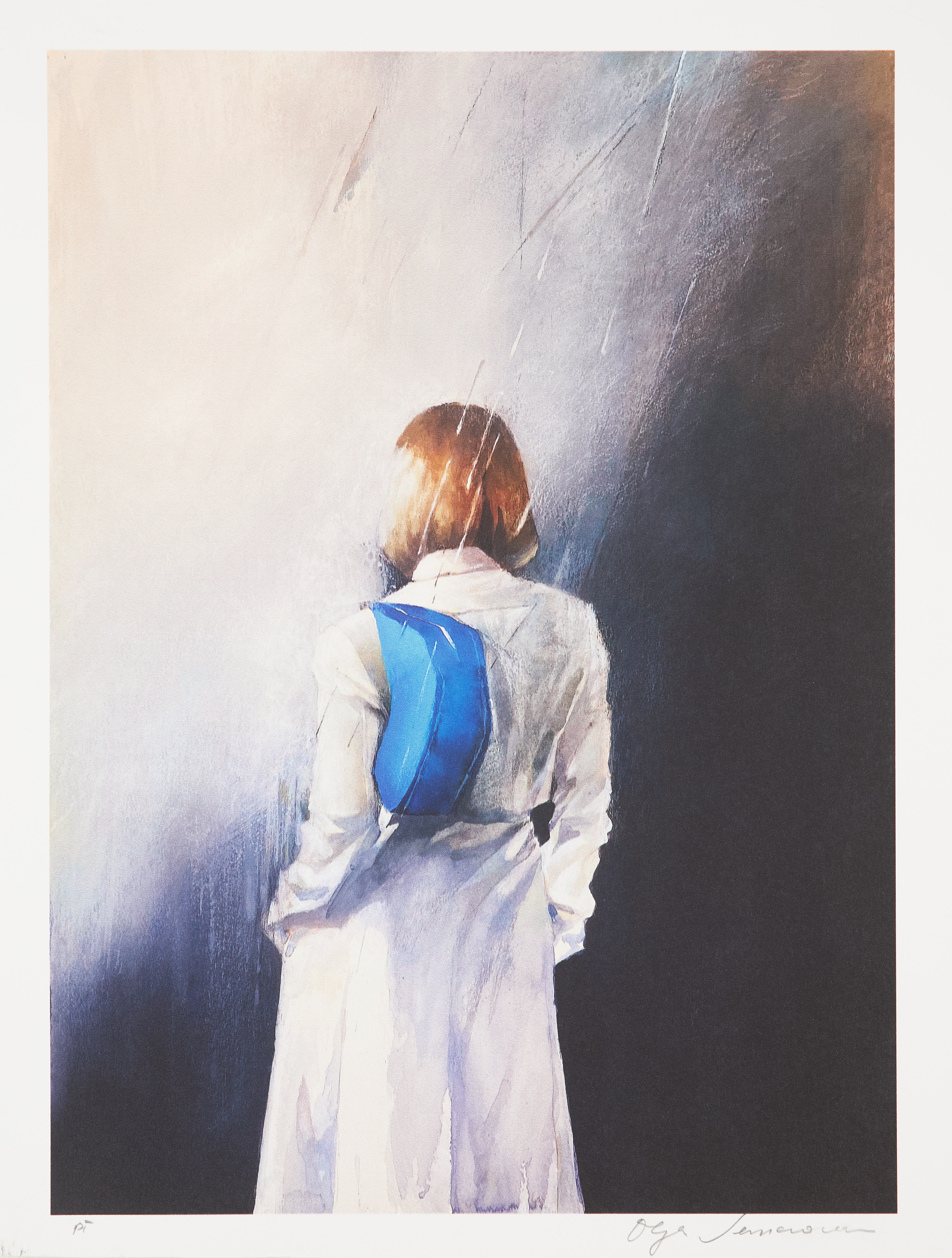 OLGA SEMENOVA. "Rain", pigment print, signerad, provtryck.