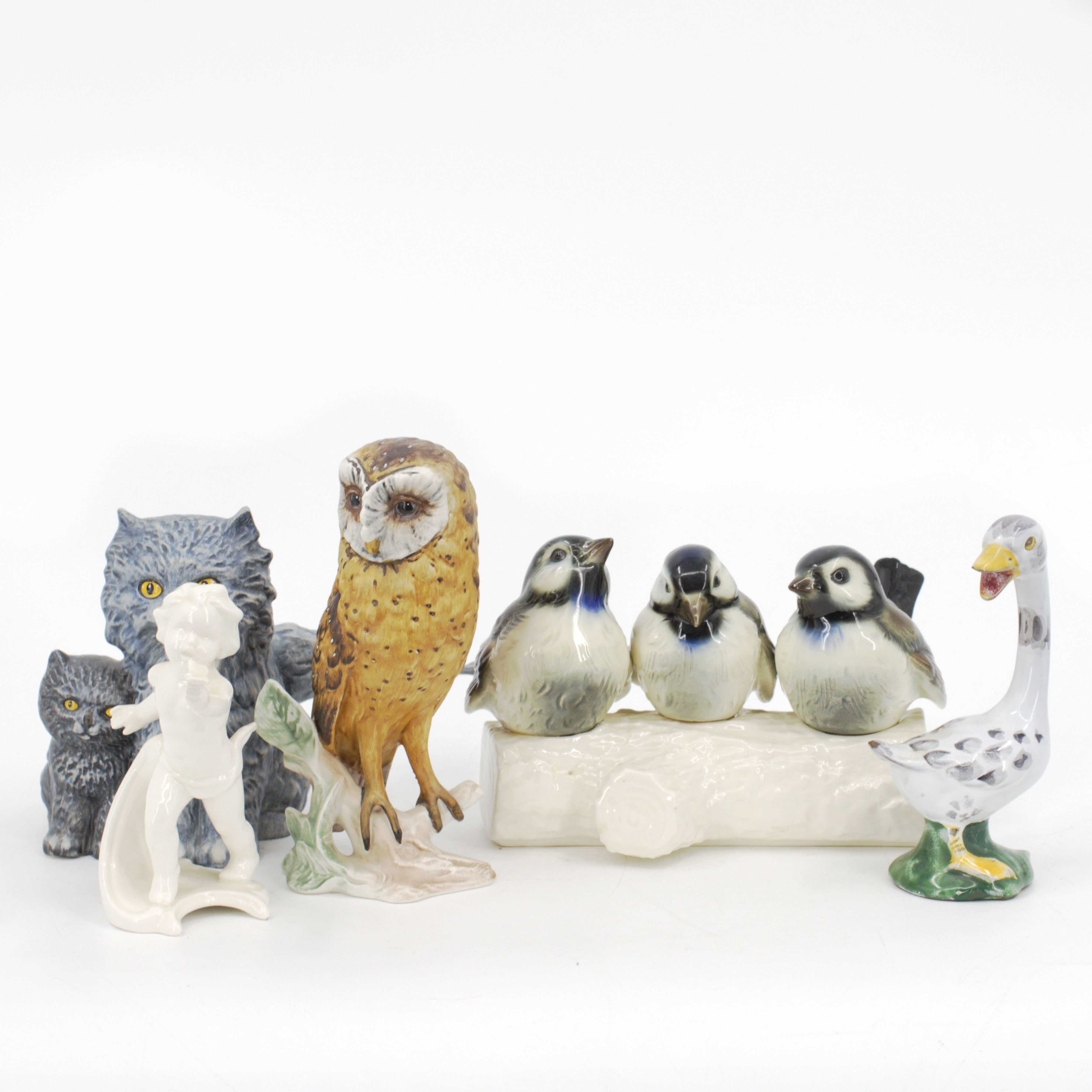 FIGURINER, 5 st, porslin, Goebel, Tyskland.
