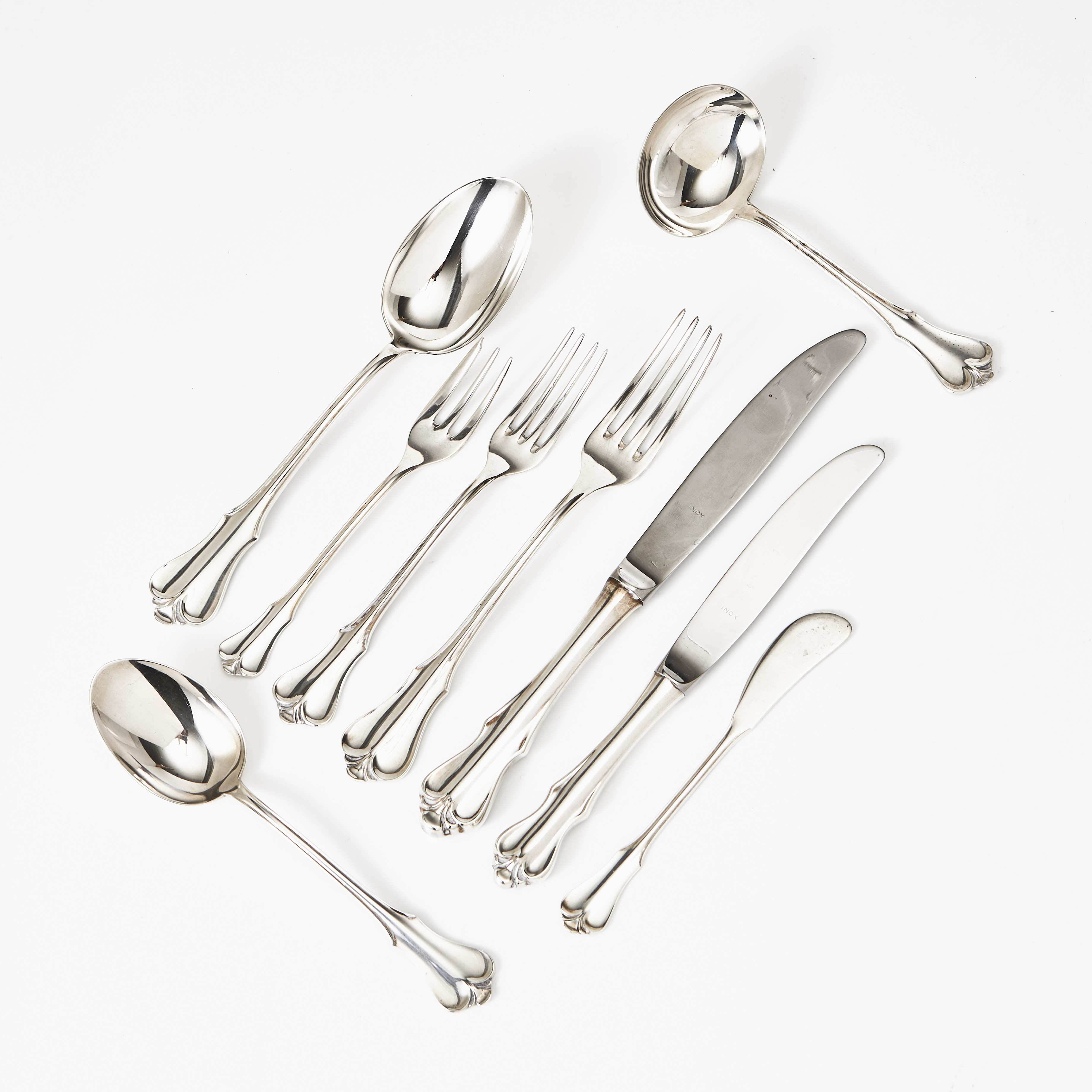 MATBESTICK, sterlingsilver, " Colonial" 85 delar, Camusso, Peru.