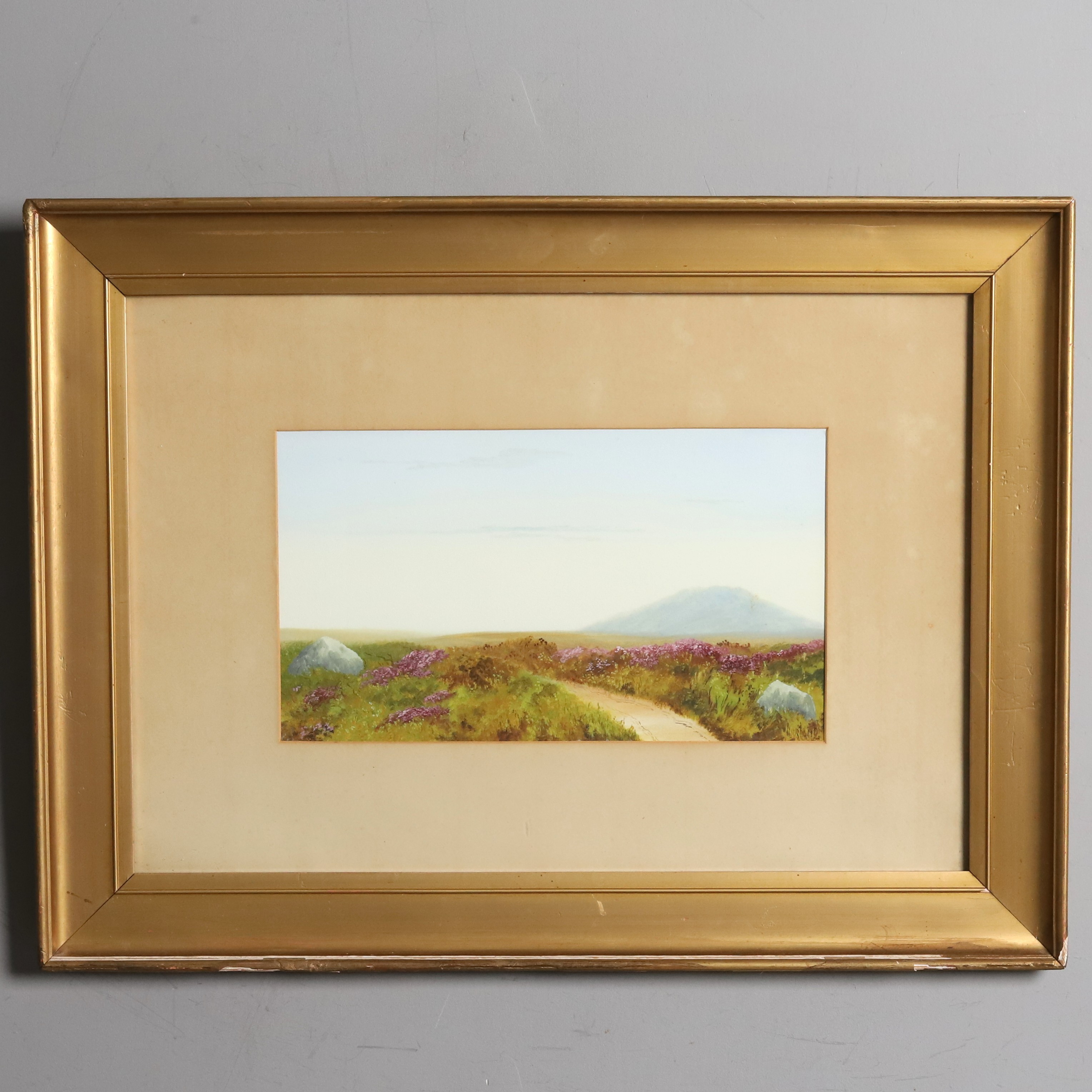 OKÄND KONSTNÄR. GOUACHE. "Hedlandskap Norland".