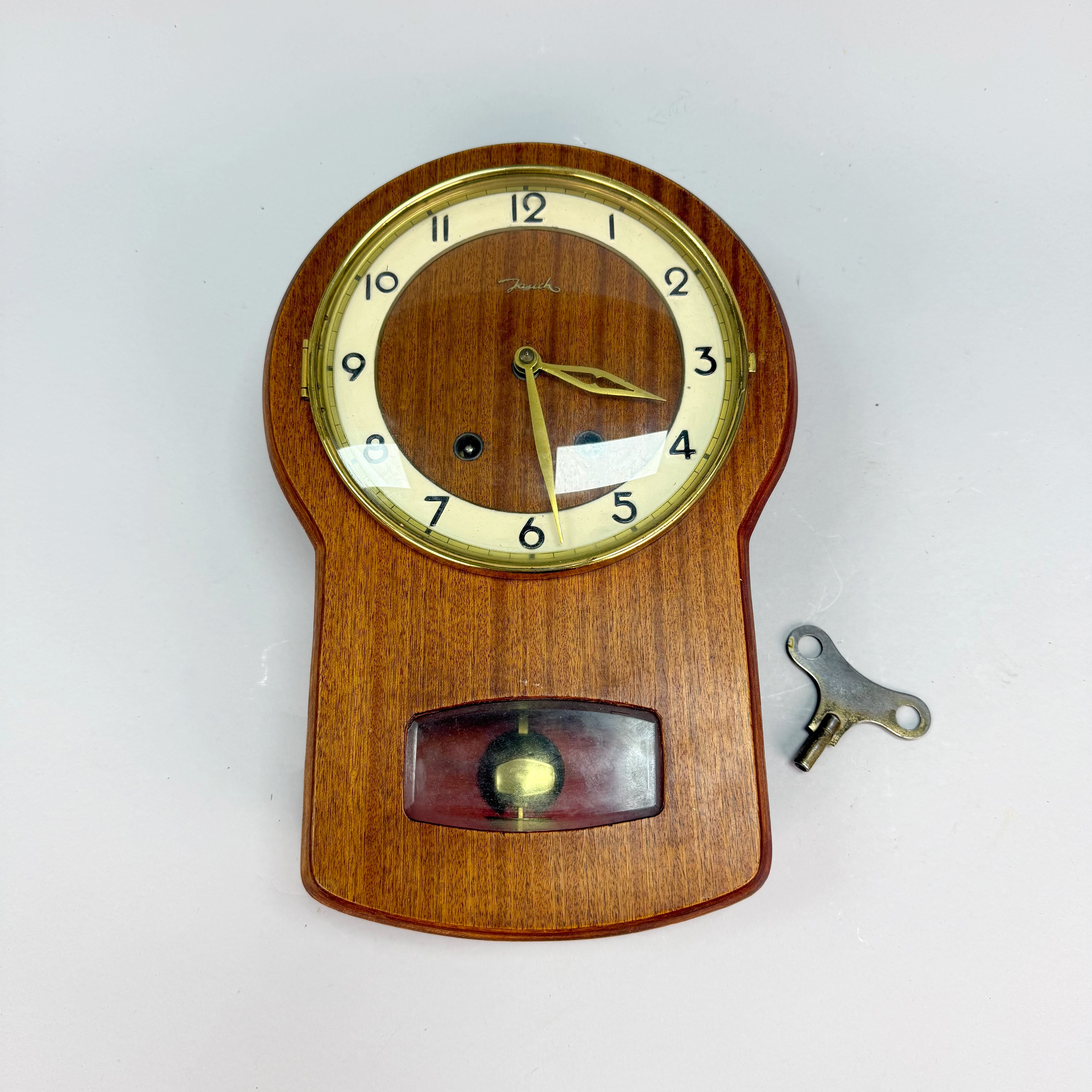VÄGGUR Junghans, teakfaner, 1950/60 tal.