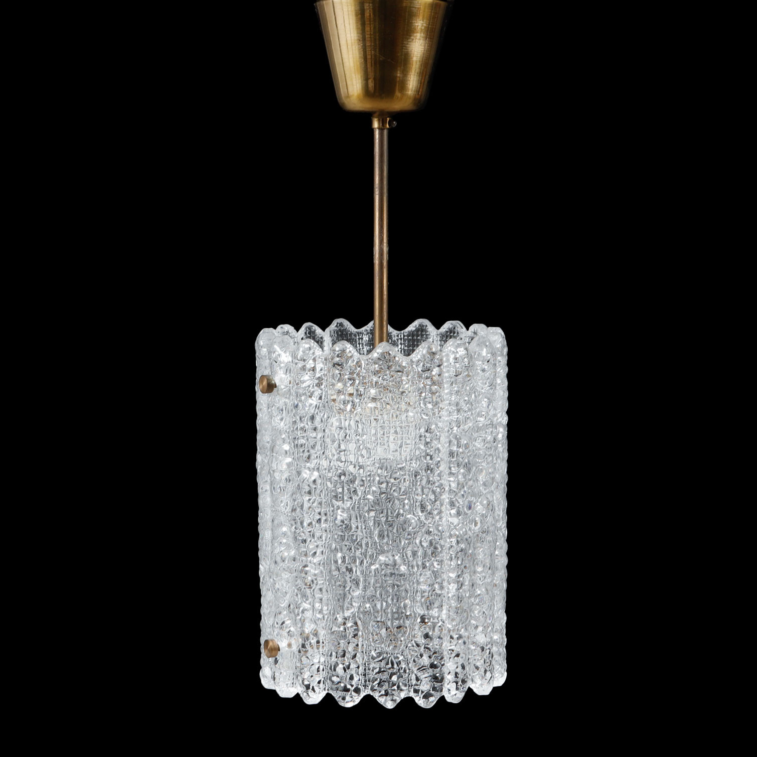 CARL FAGERLUND. Taklampa, glas, Orrefors.