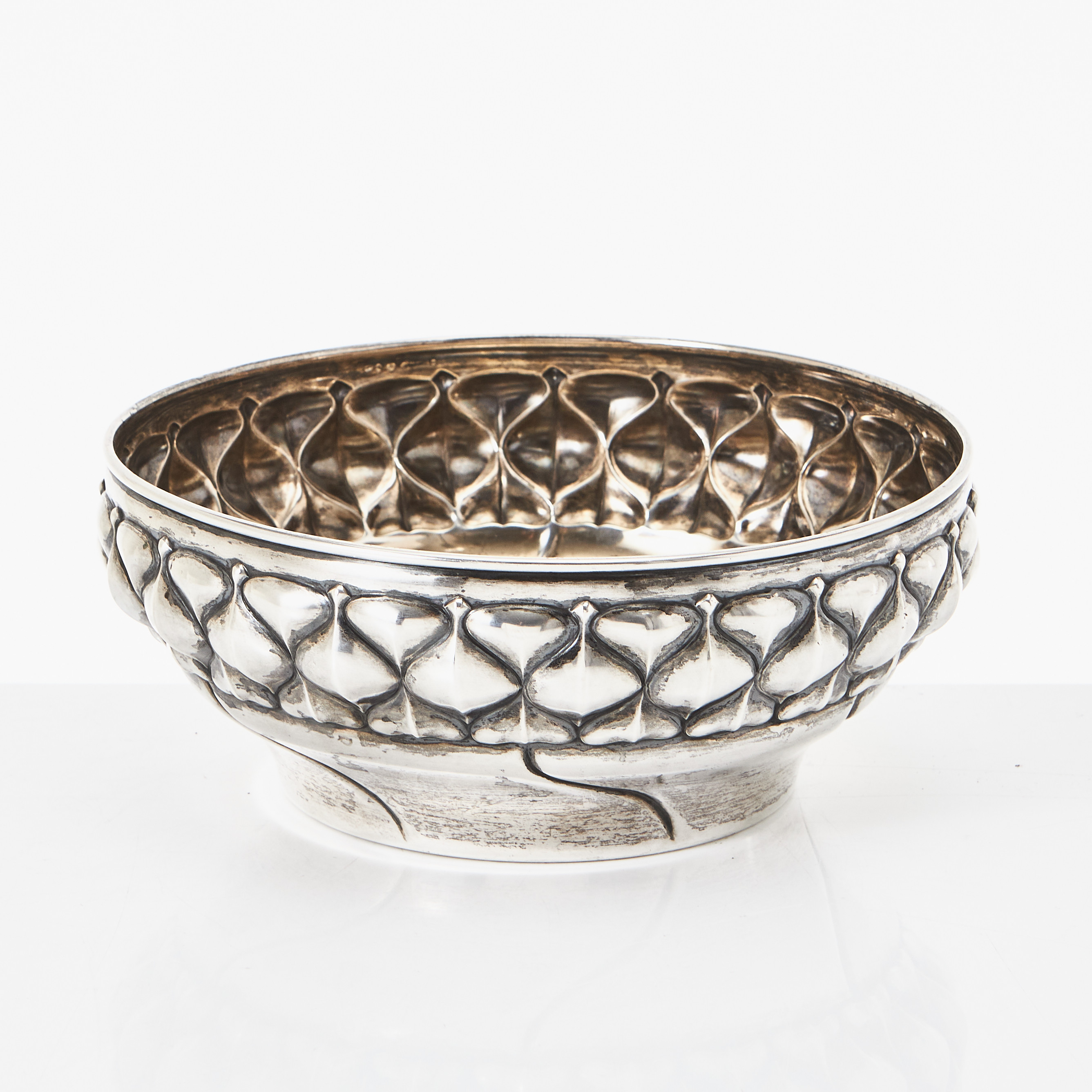 KARL ANDERSON, skål, silver, jugend, Stockholm 1907/1908 (något otydlig årsbokstav).