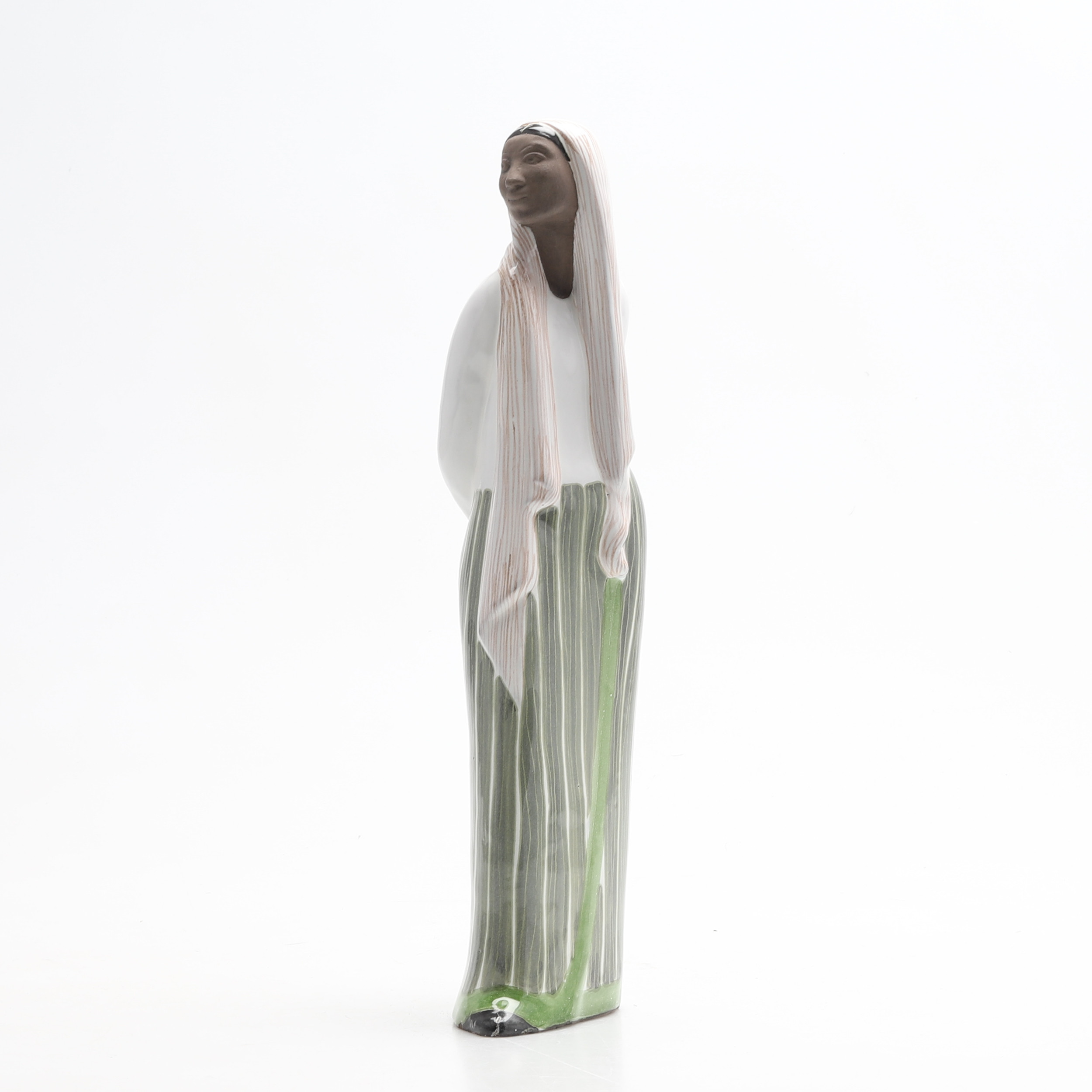 MARI SIMMULSON. Figurin, ”Indonesiskan”, Upsala Ekeby, modell 4159, 1954-63, signerad, glaserat lergods.