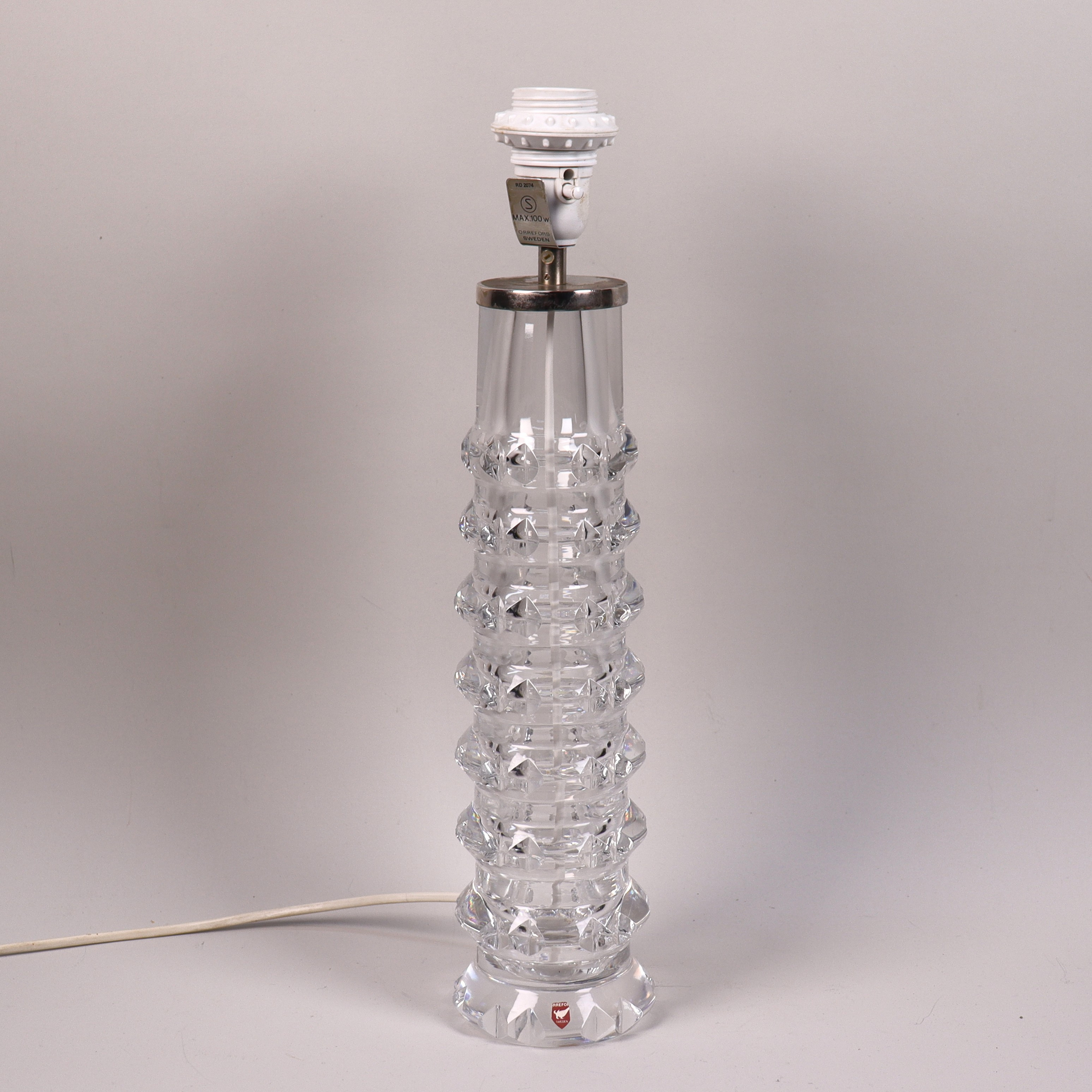 CARL FAGERLUND. bordslampa, Orrefors, modell RD 2074, glas.