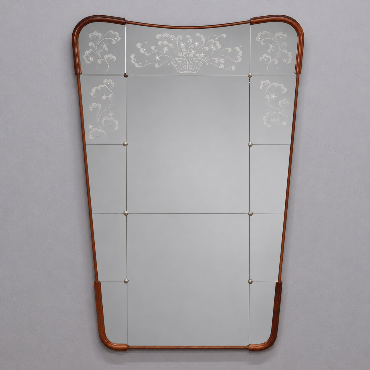 SPEGEL, 1950-tal, Swedish Modern, slipat glas.