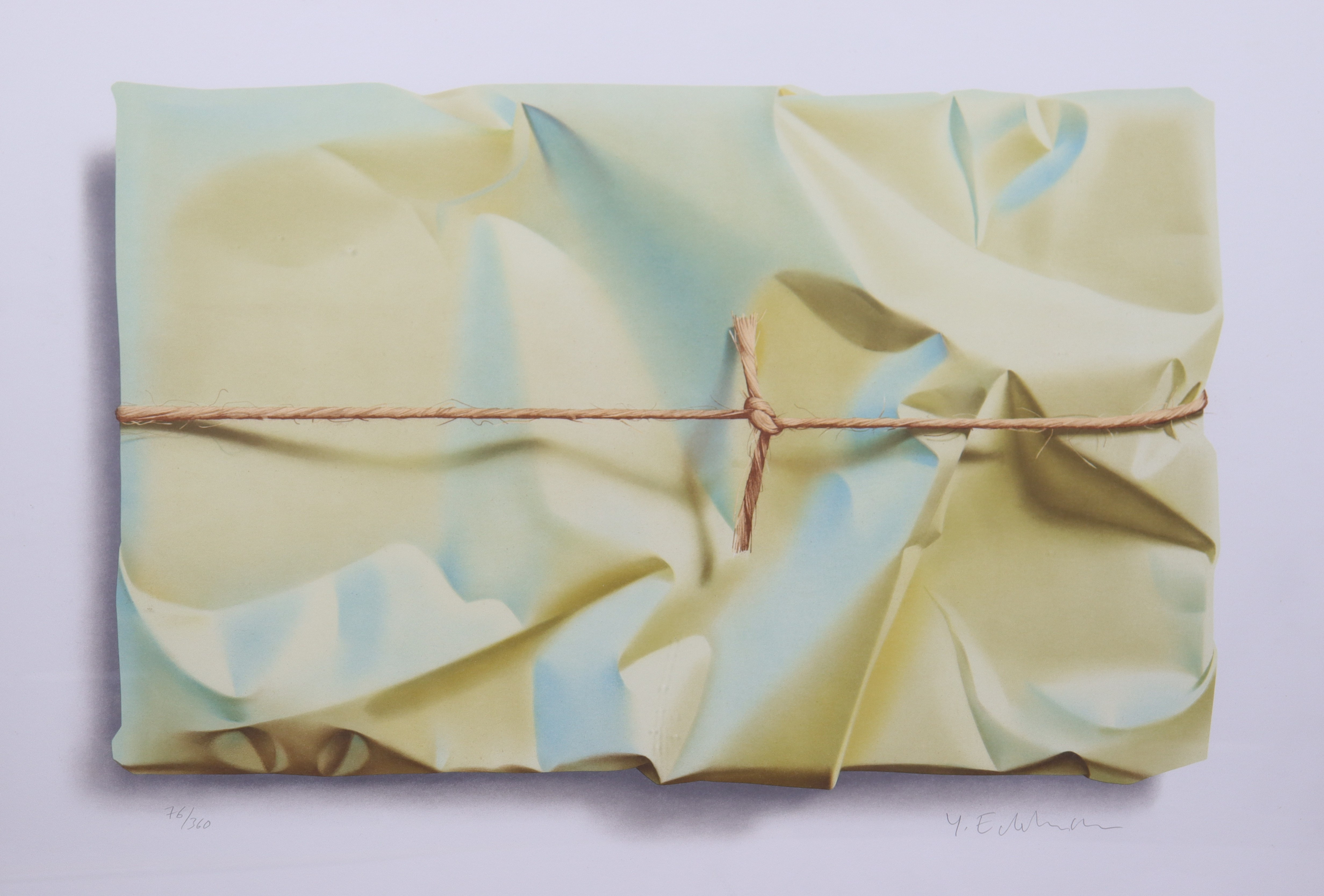 YRJÖ EDELMANN. färglitografi, "Stringed case of lemons I".