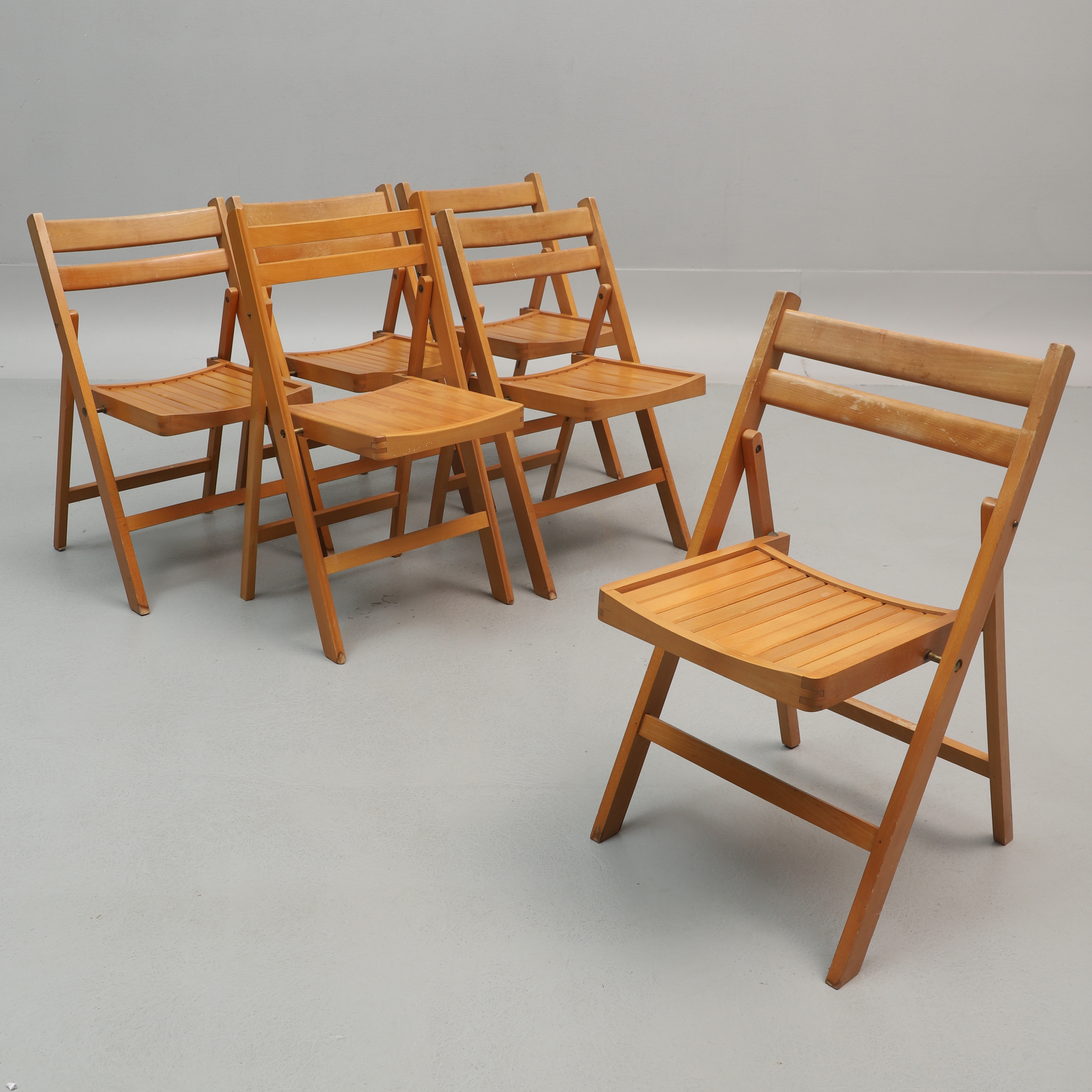 KLAPPSTOLAR, 6 st, 1900/2000-tal.