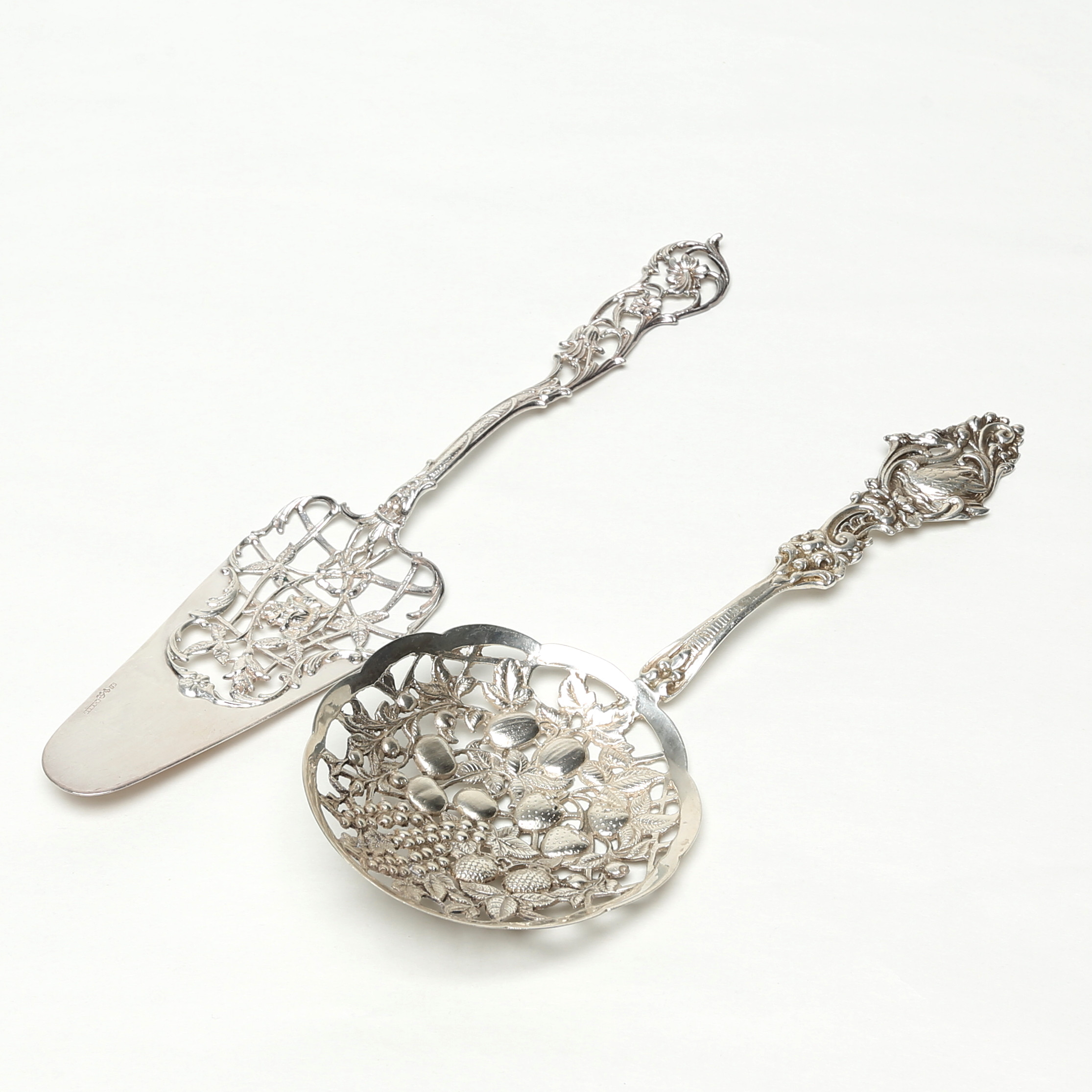 SERVERINGSBESTICK, 2 delar, silver.