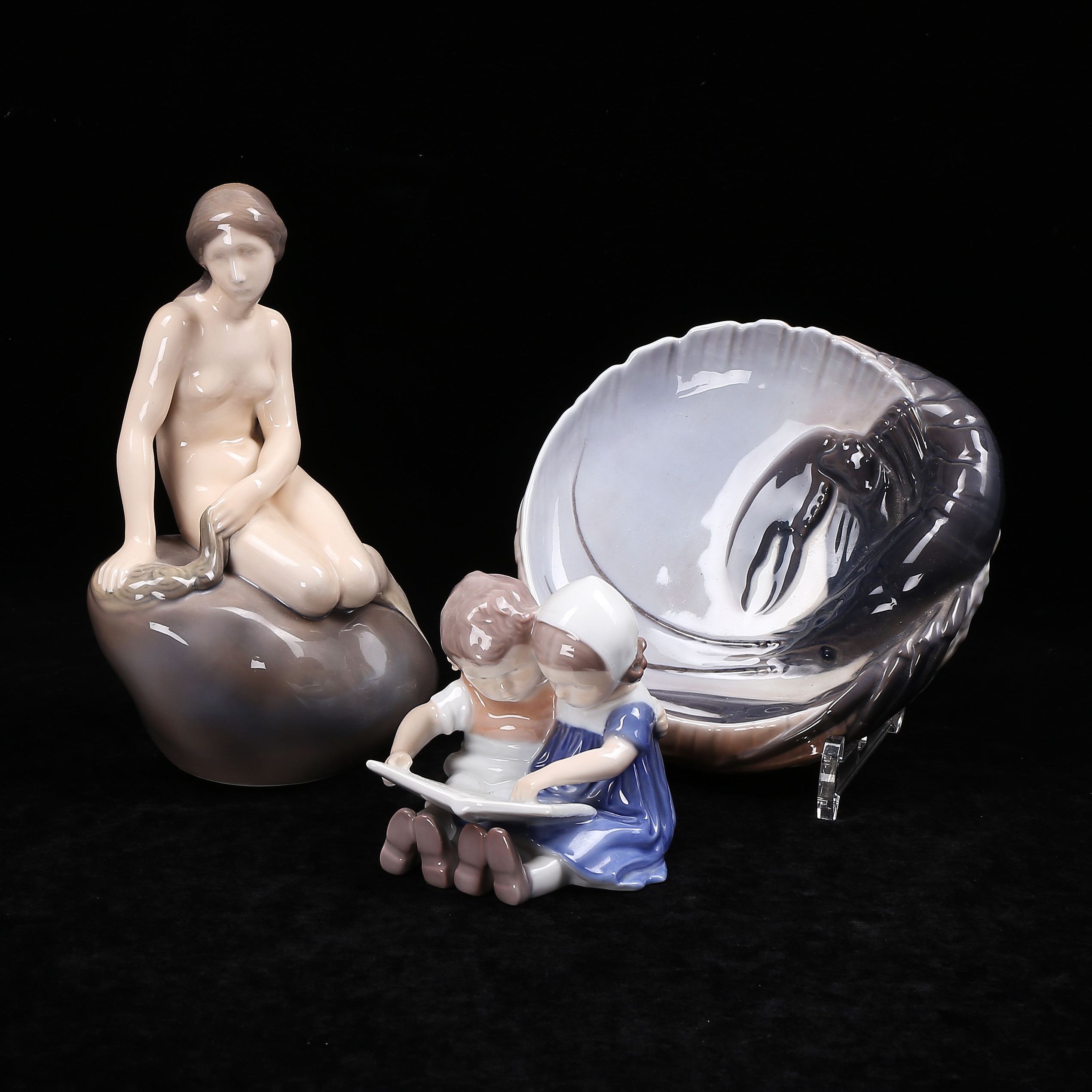 FIGURINER, 3 st, porslin, Royal Copenhagen, Bing & Gröndahl, Danmark.