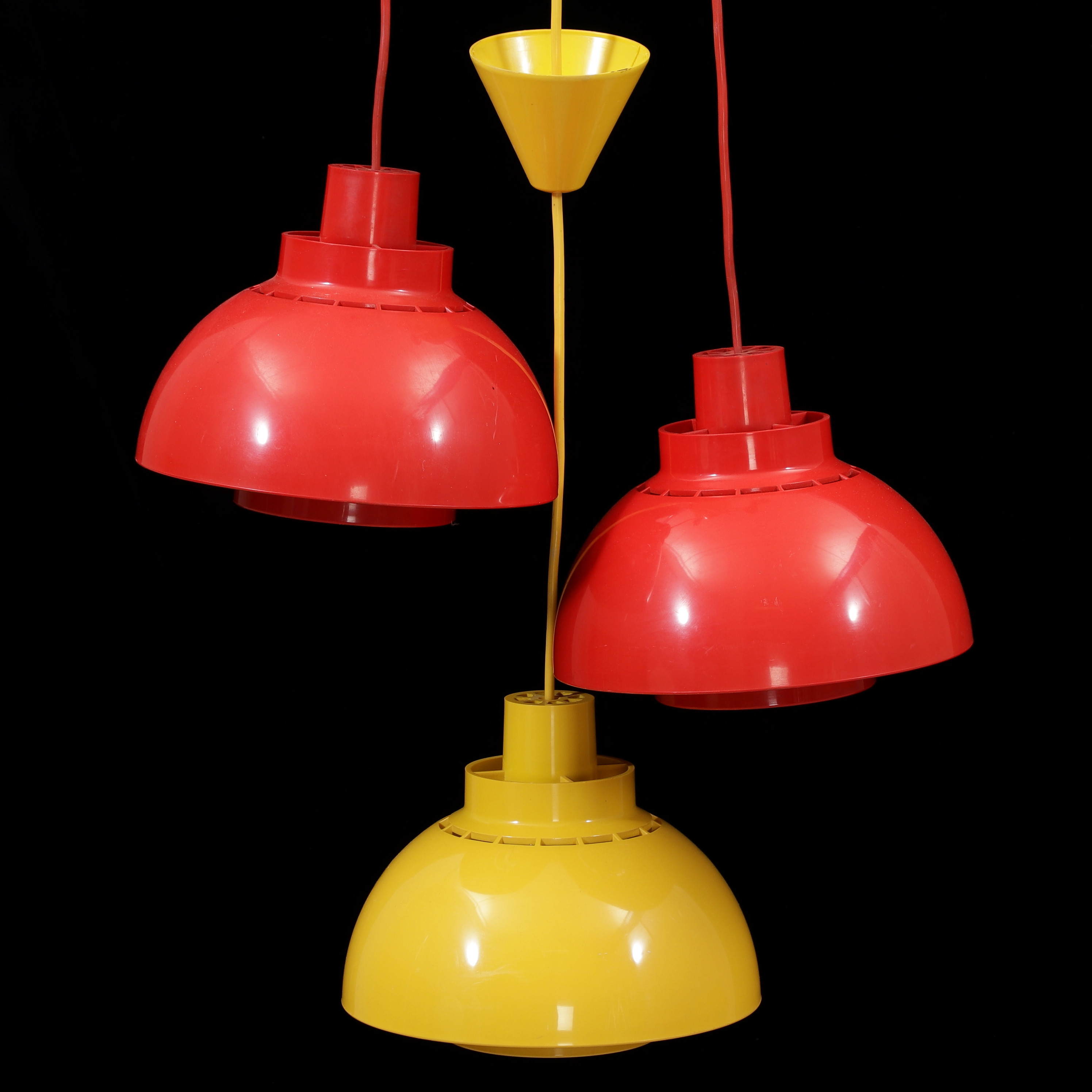 TAKLAMPOR, 3 st, "Minisol", K. Kewo, Nordisk Solar, Danmark, 1970-tal.