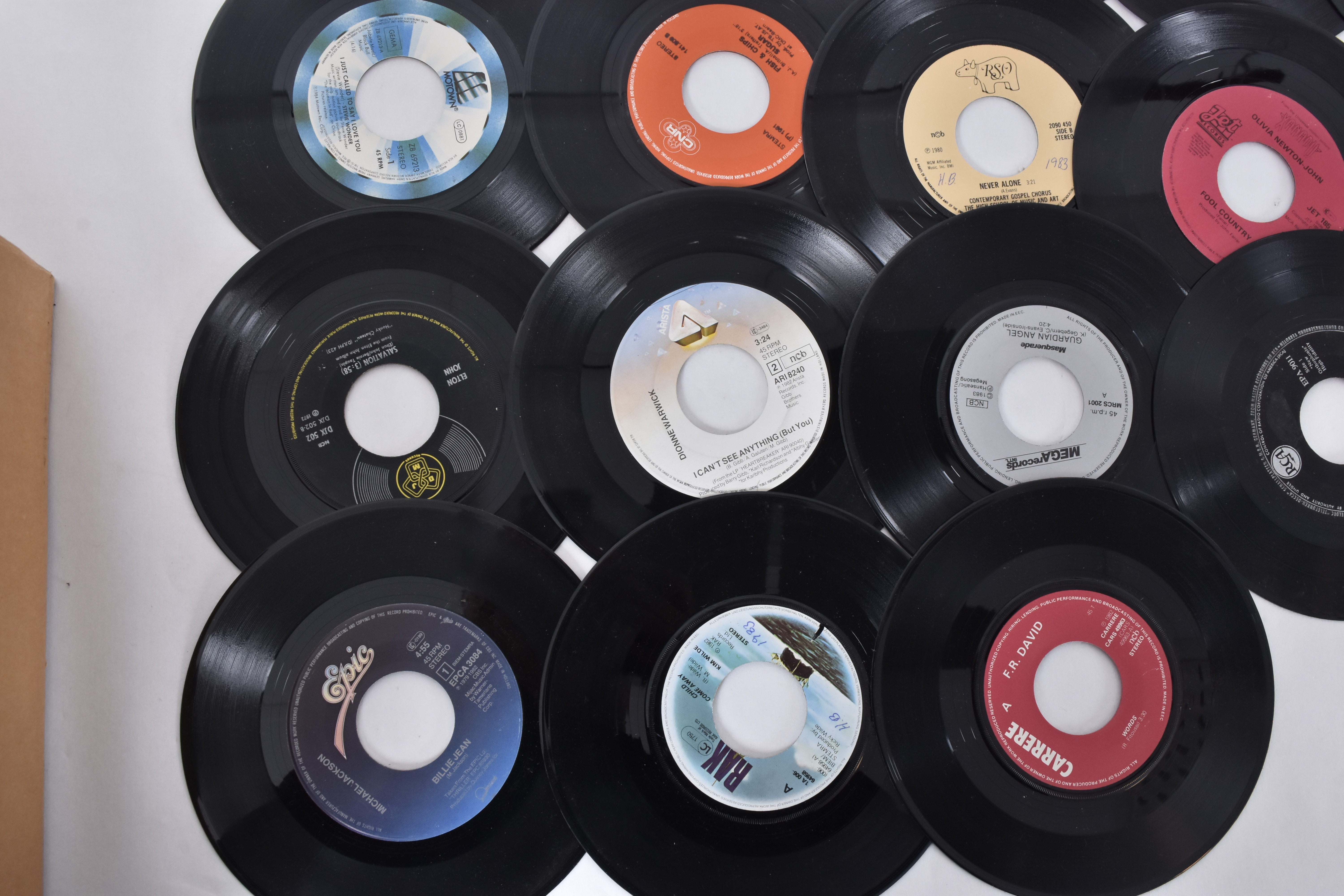 PARTI SINGLAR OCH EP-SKIVOR, 1-låda, 1960-1980-tal.