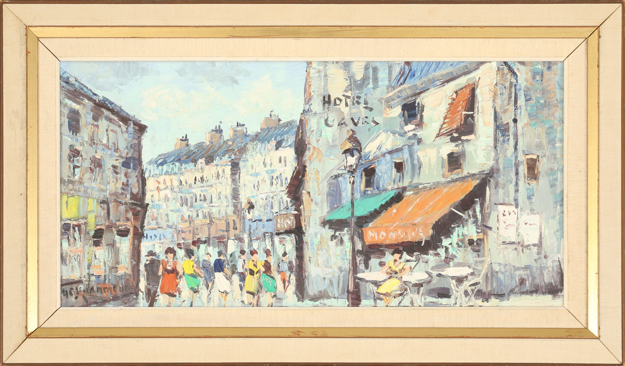 HENDRIK CORNELIS KRANENBURG. Olja på duk, signerad, stadsvy från Paris.