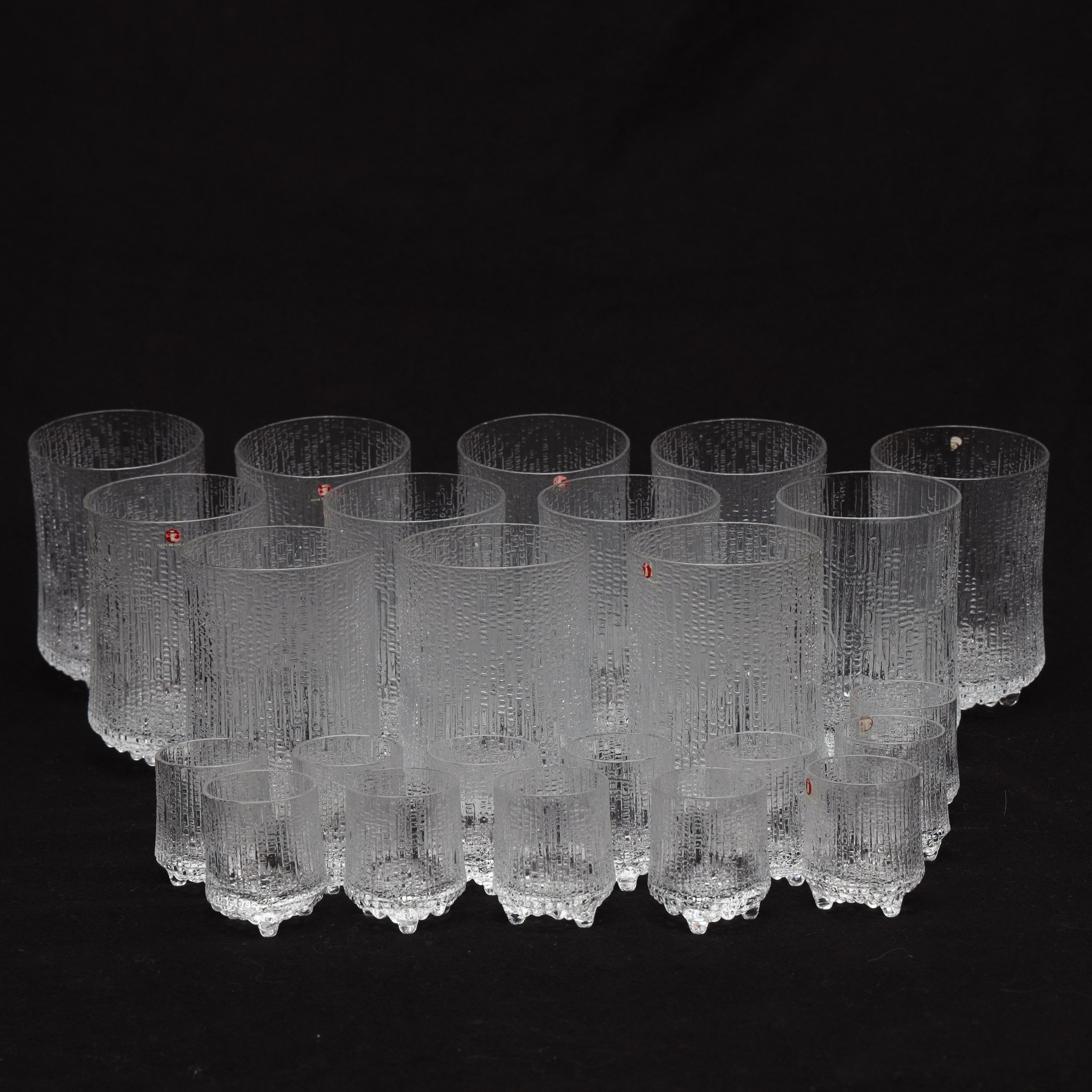 TAPIO WIRKKALA. GLASSERVIS, 24 delar, "Ultima Thule", Iittala.