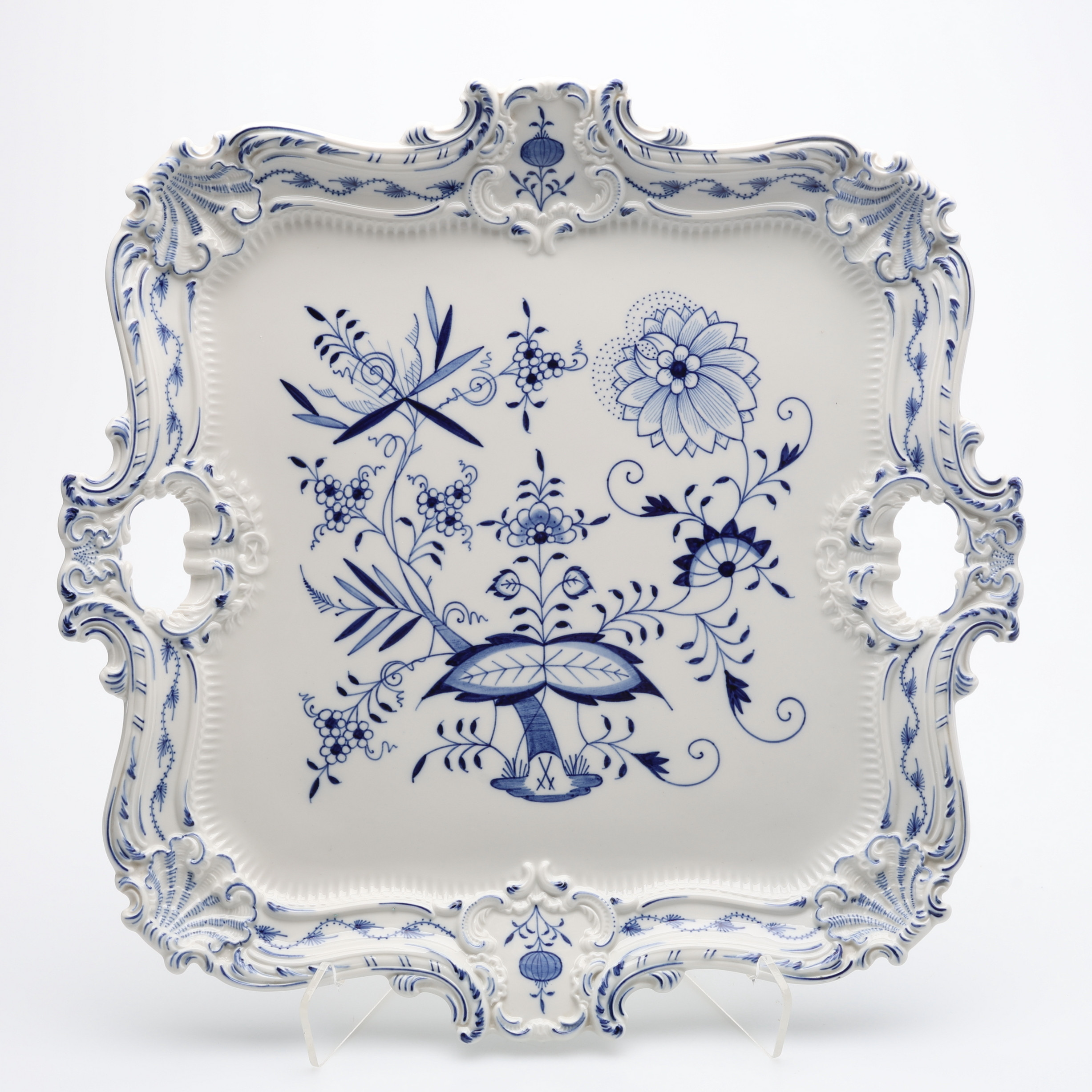 BRICKA, MEISSEN, porslin, lökmönstret, 1900-tal.