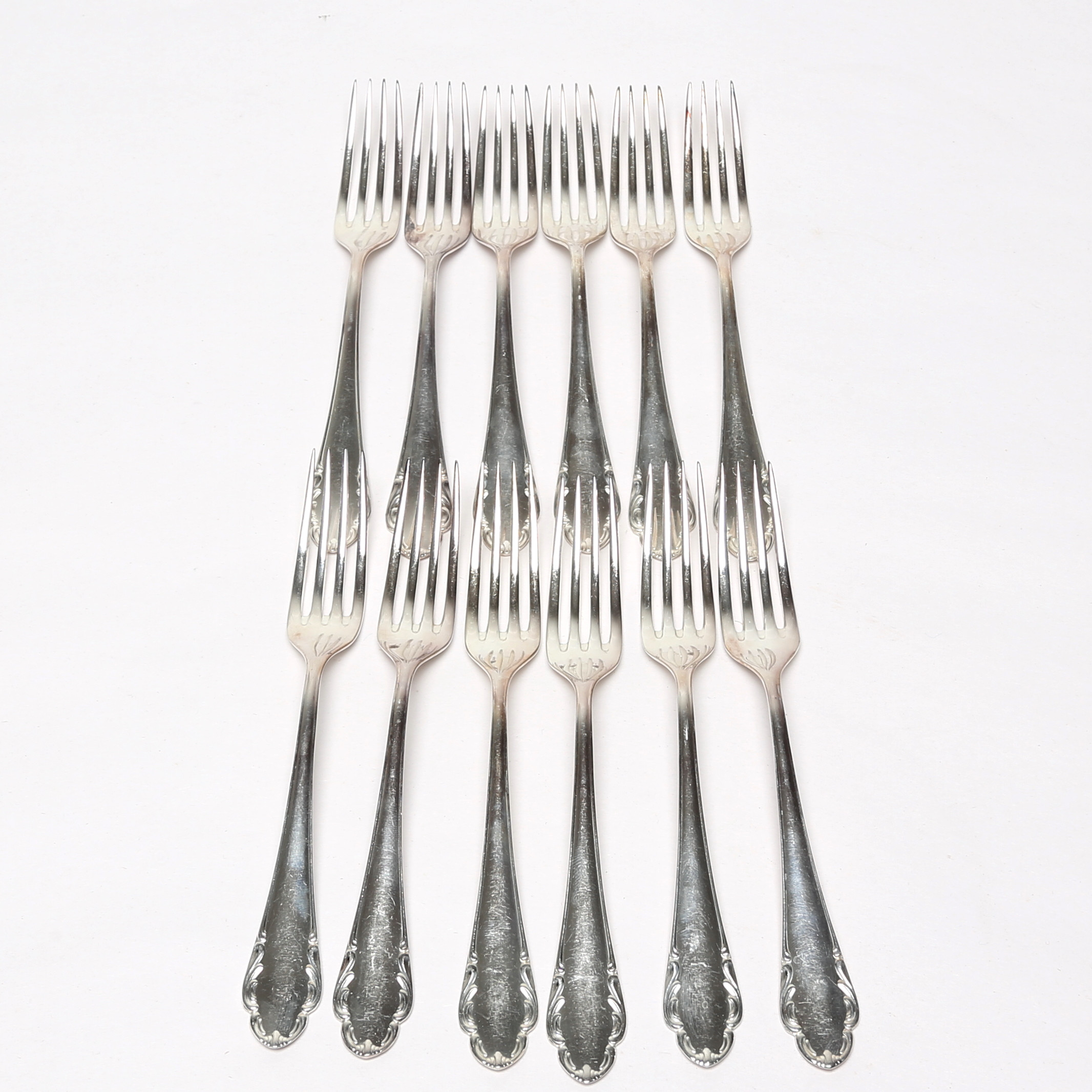 MATGAFFLAR, 12 st, silver, Haga.