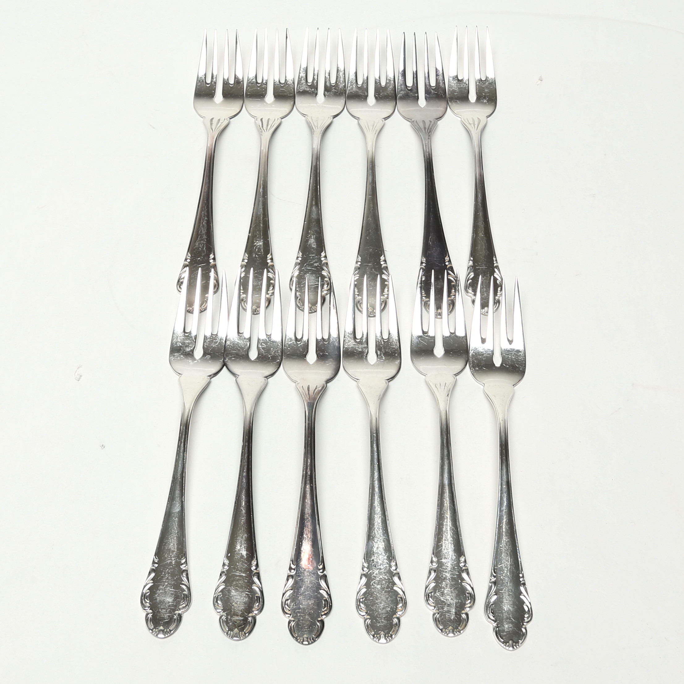 GAFFLAR, 12 st, silver, Haga.