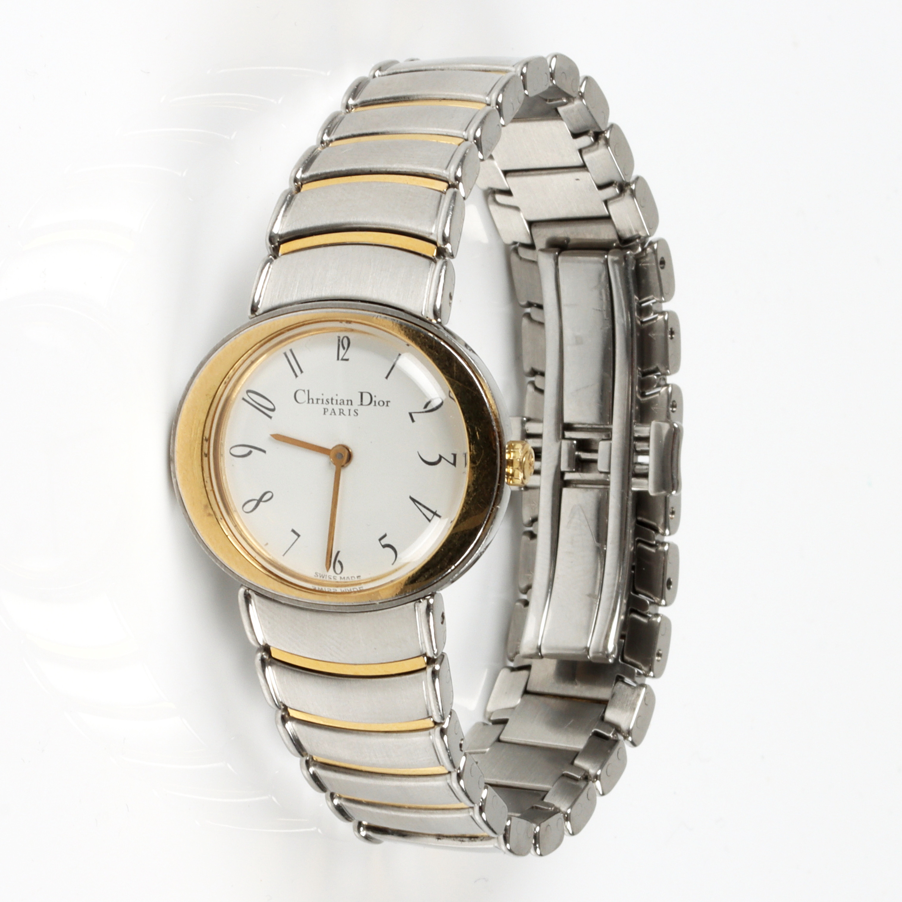 CHRISTIAN DIOR, quartz, guld på stål, 2000-tal.