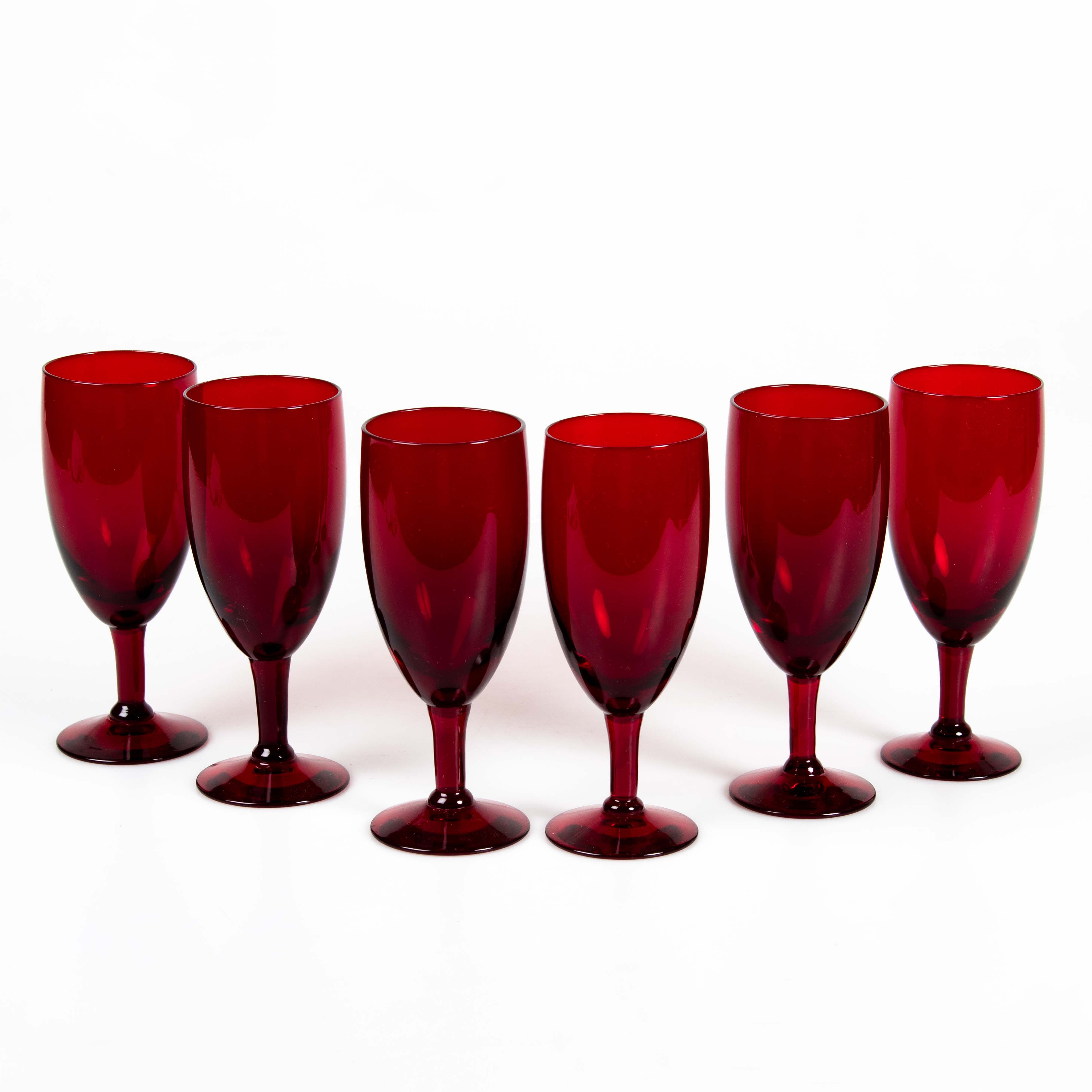 LENNART ROSÉN. Reijmyre "Lorry" 6 st rött glas.