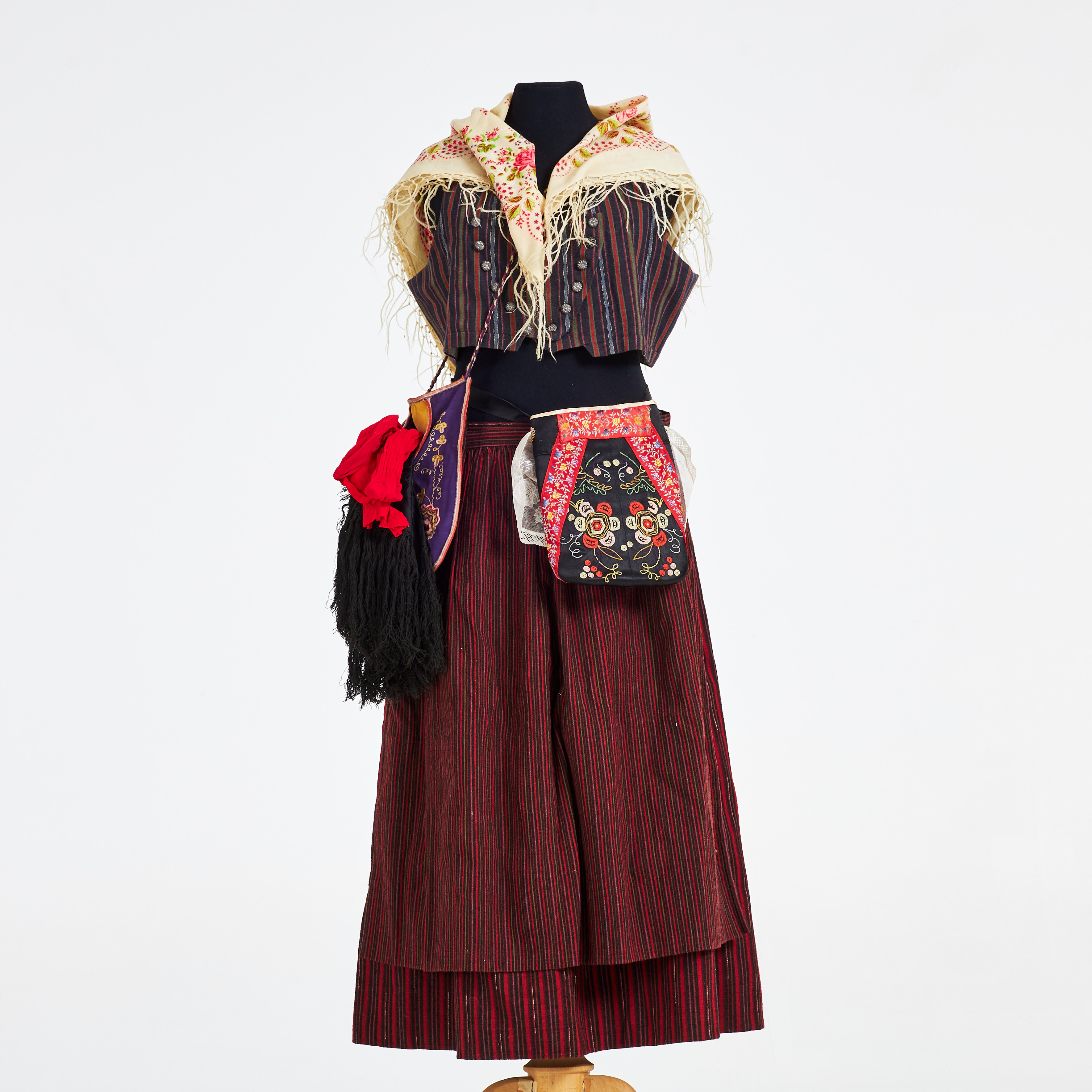 FOLKDRÄKT, 8 dlr, Uppland, sannolikt Häverö, 1900-tal.