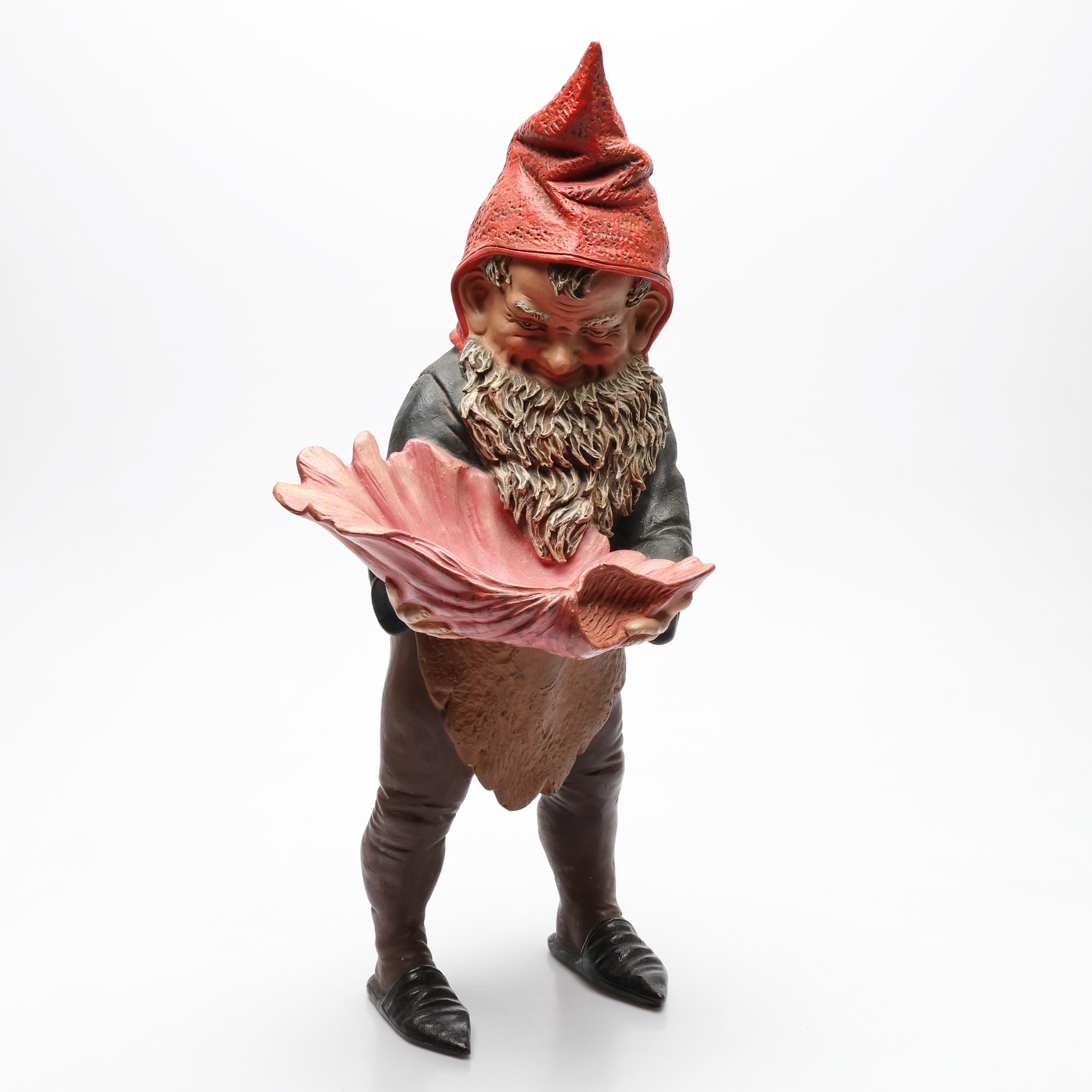 TOMTE, golvmodell, bemålad terrakotta, troligen Tyskland, 1900-talets första hälft.