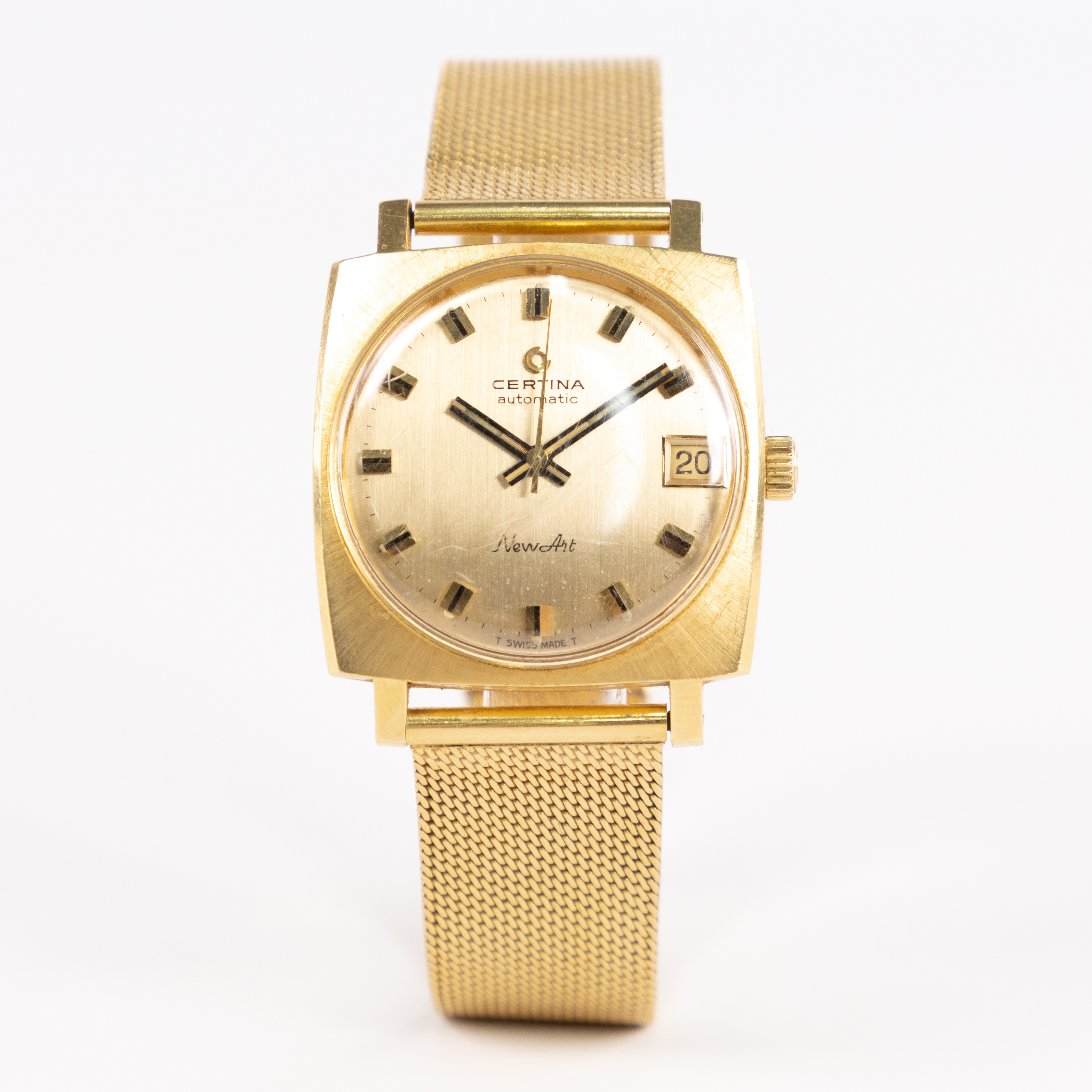 CERTINA, New Art, 31x 38 mm, 18k guld, länk i 18k guld.