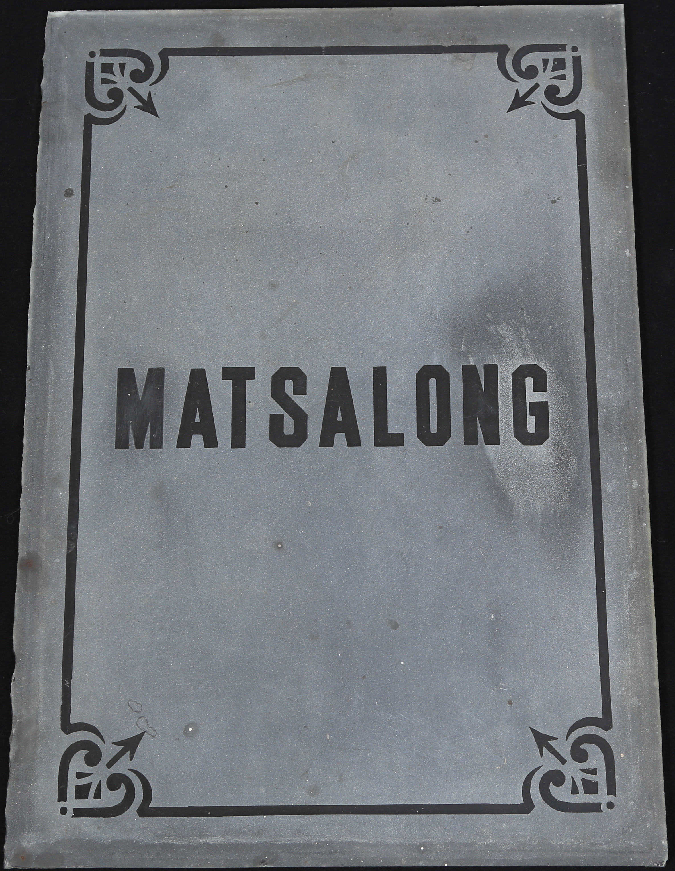 ETSAD SKIVA, för dörr eller fönster, ''matsalong'', 1900-tal.