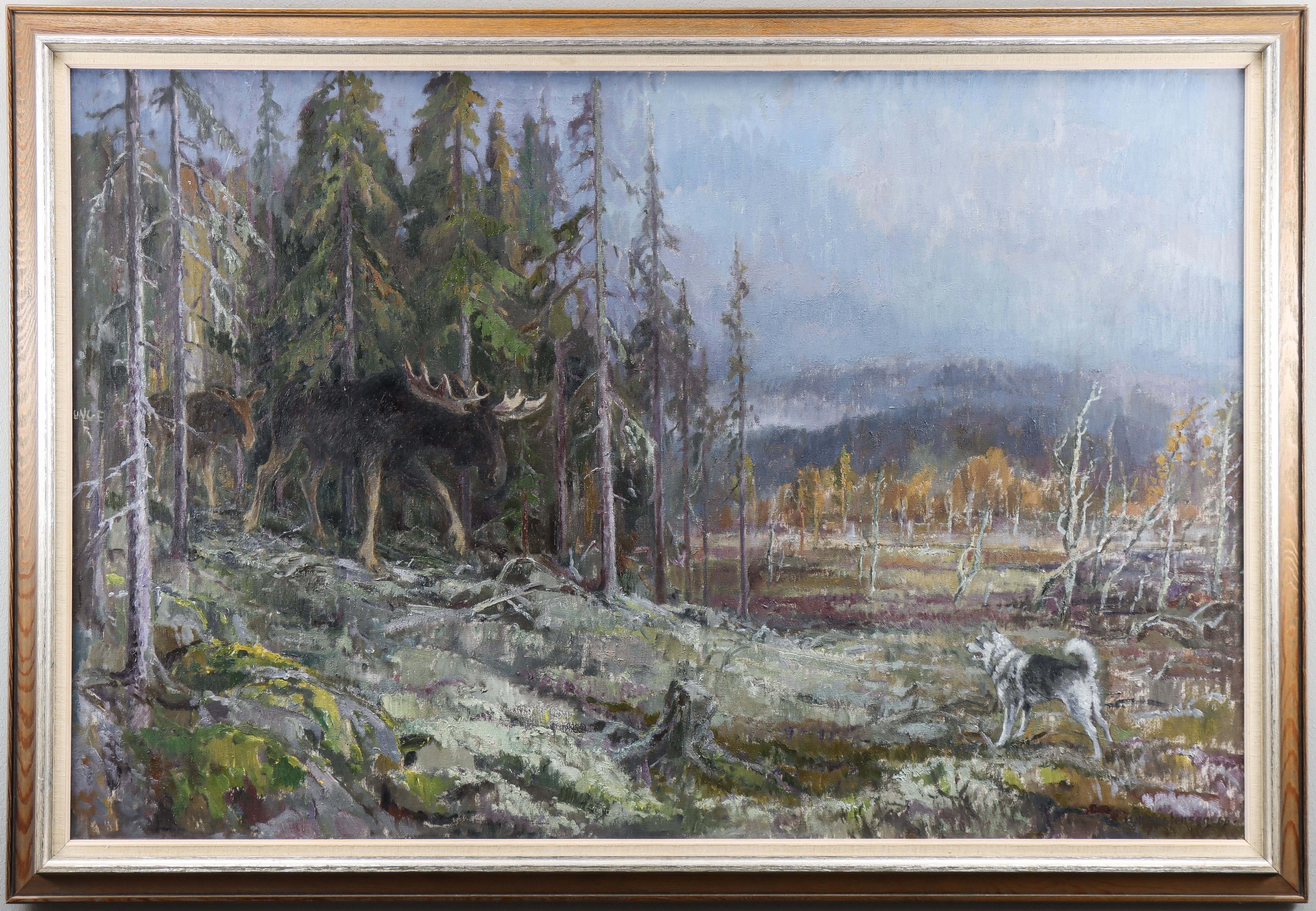 KARL VILHELM ANSTENSEN. Älgjakt.