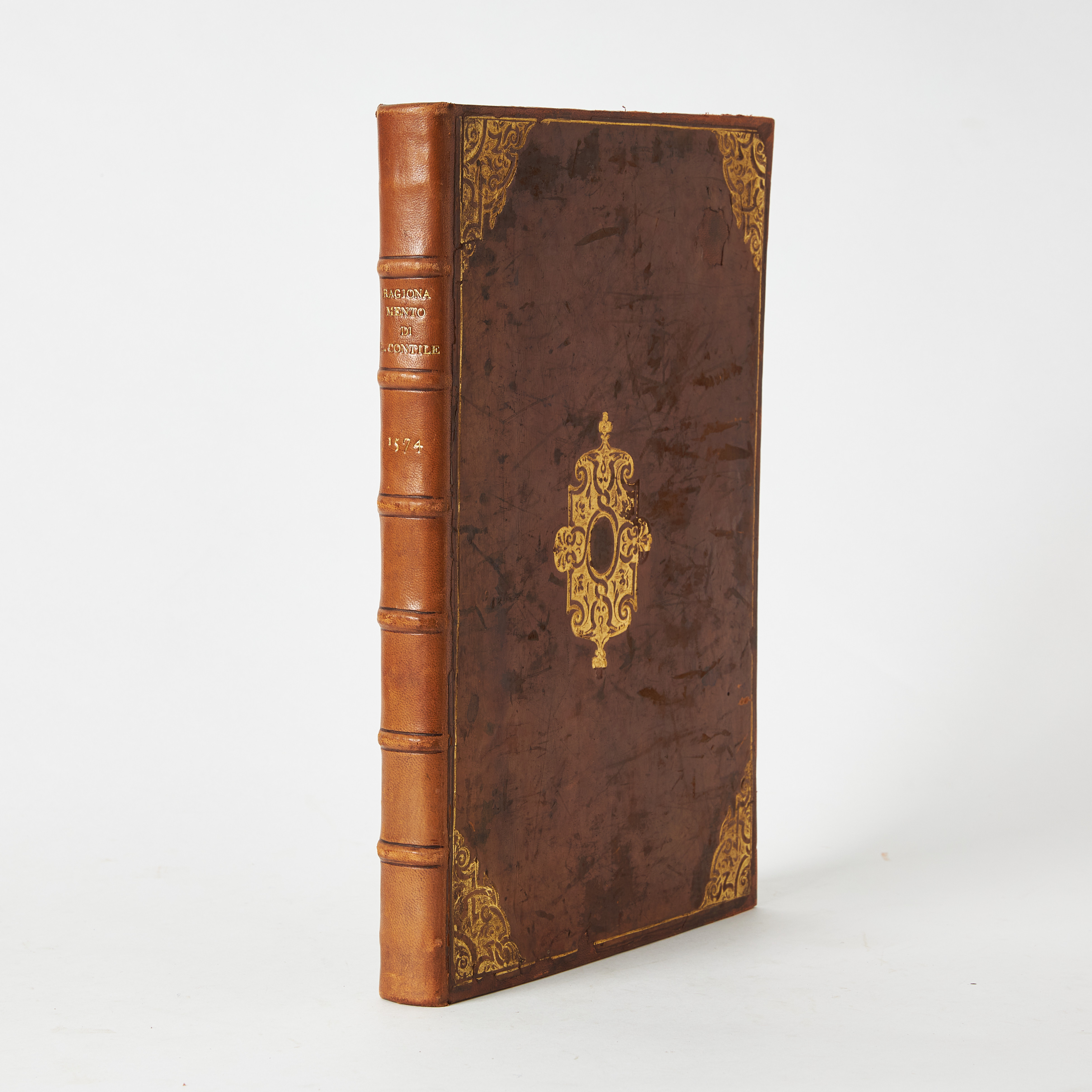 IMPORTANT RENAISSANCE EMBLEM BOOK BY CONTILE IN FIRST EDITION, Pavia 1574.