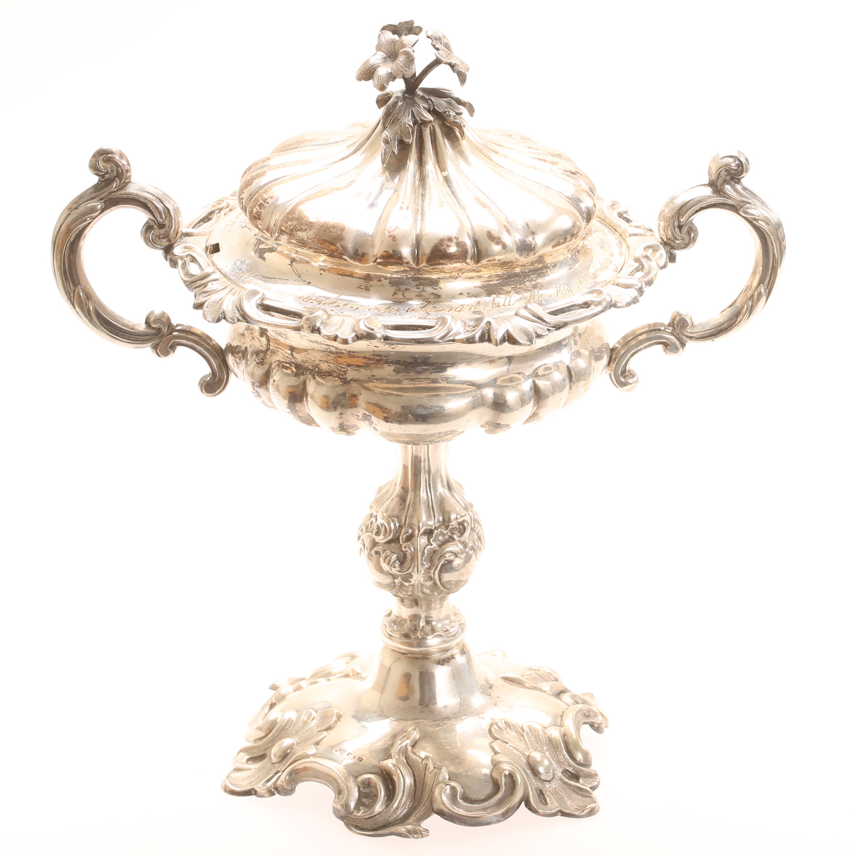 SOCKERSKÅL, silver Gustav Möllenborg Stockholm 1854.