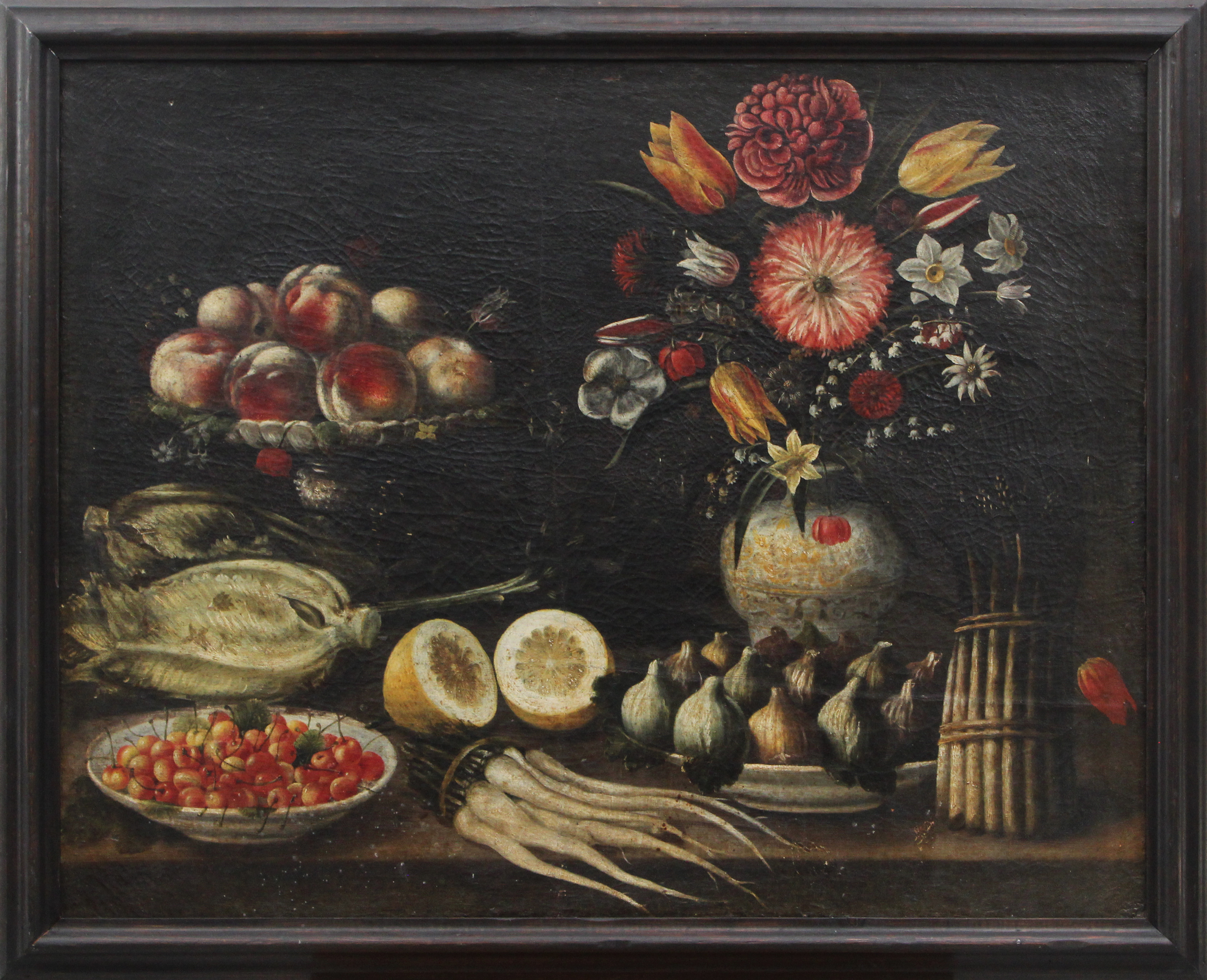 OKÄND KONSTNÄR. OLJA, på duk, stilleben, sannolikt Flamländsk, osignerad, troligen 1700-tal.
