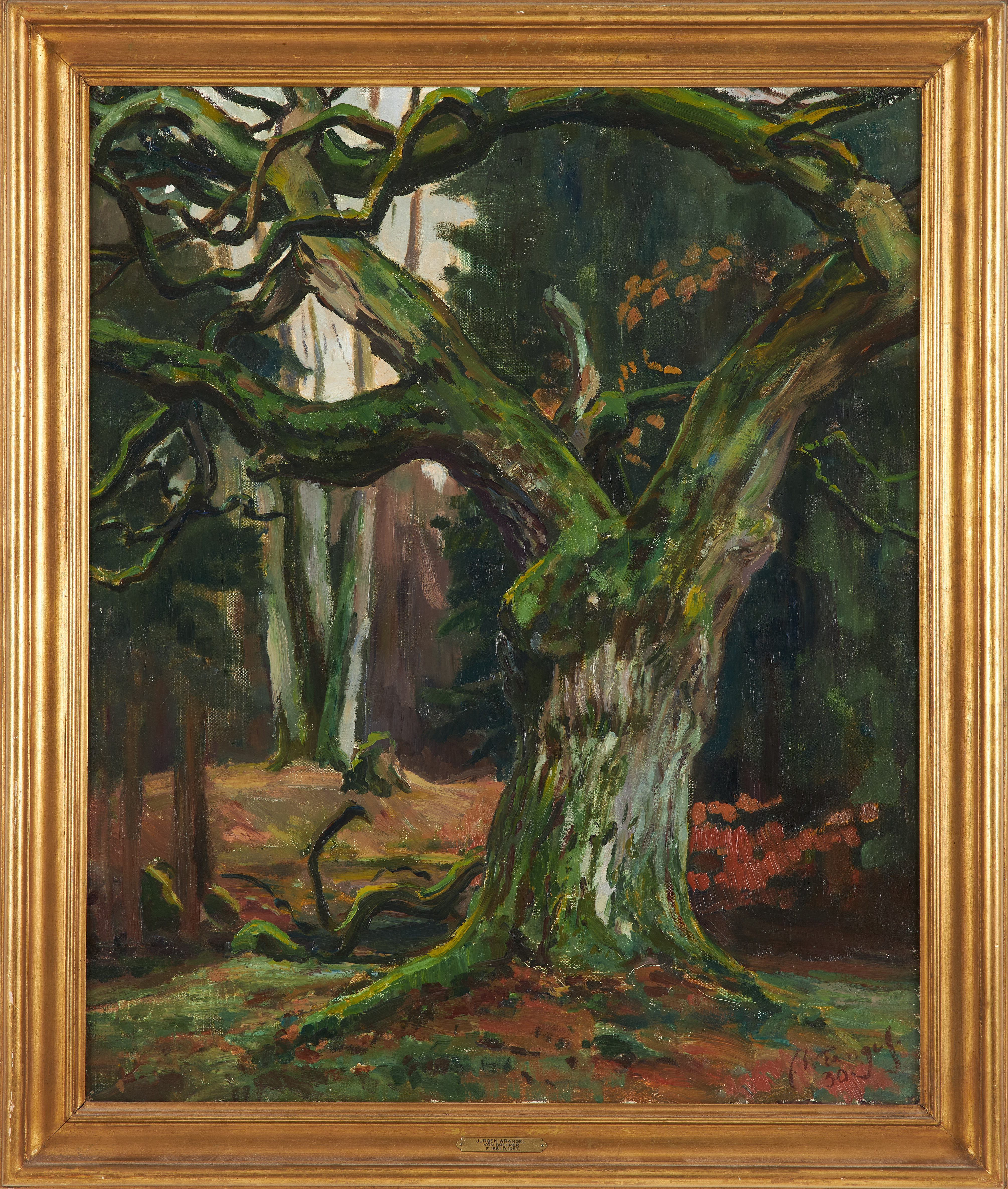 JURGEN VON WRANGEL (1881-1957): Skogslandskap , olja på duk, signerad och daterad -30.