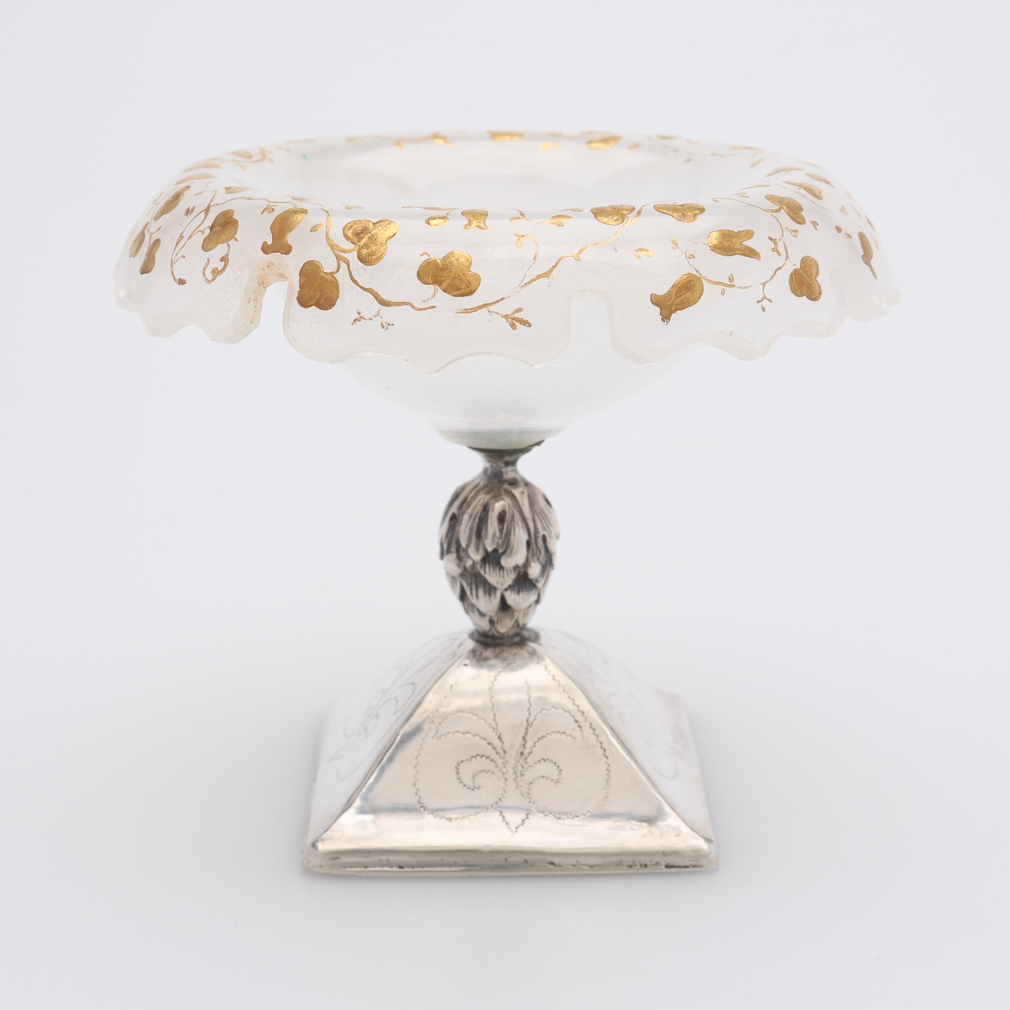 NIKLAS ANDERSSON, SALTKAR, Karl Johan, silver och glas, Kristianstad, 1841.